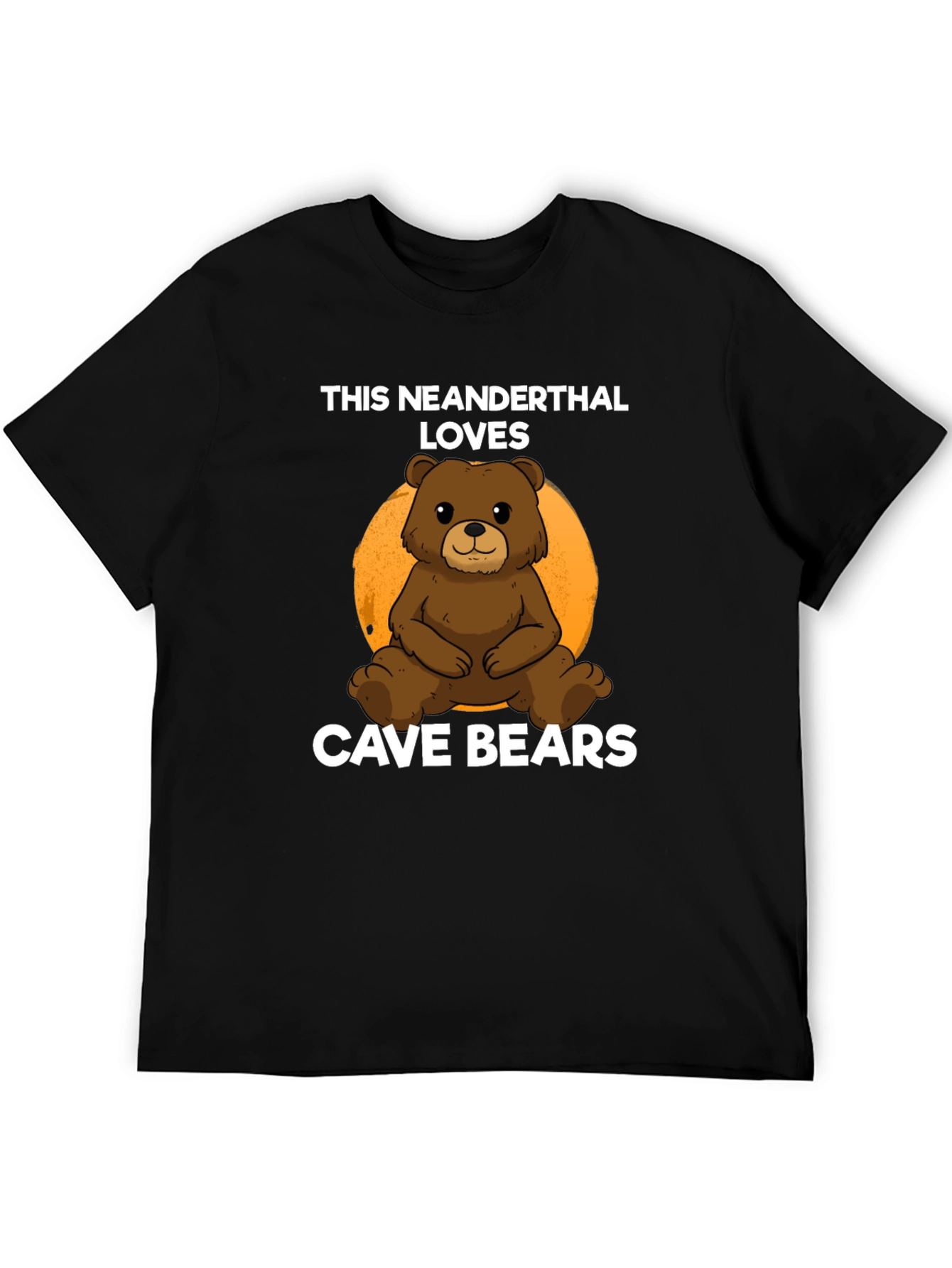 Neanderthal Loves Cave Bears Graphic T-Shirt