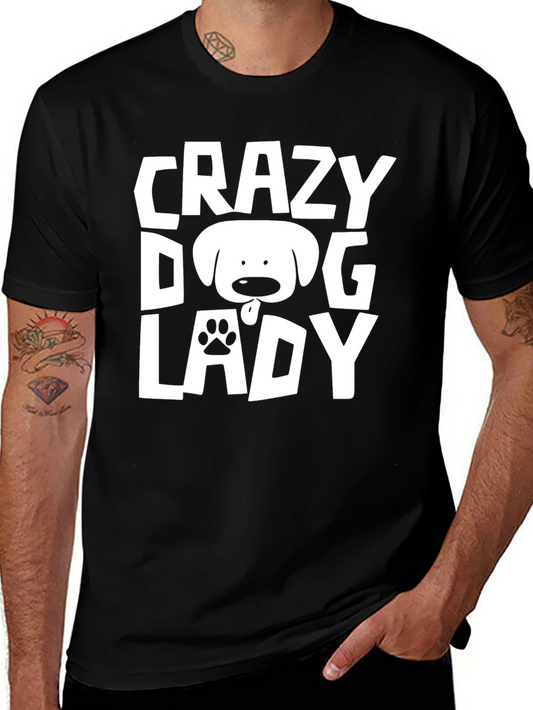 Crazy Dog Lady Black T-Shirt
