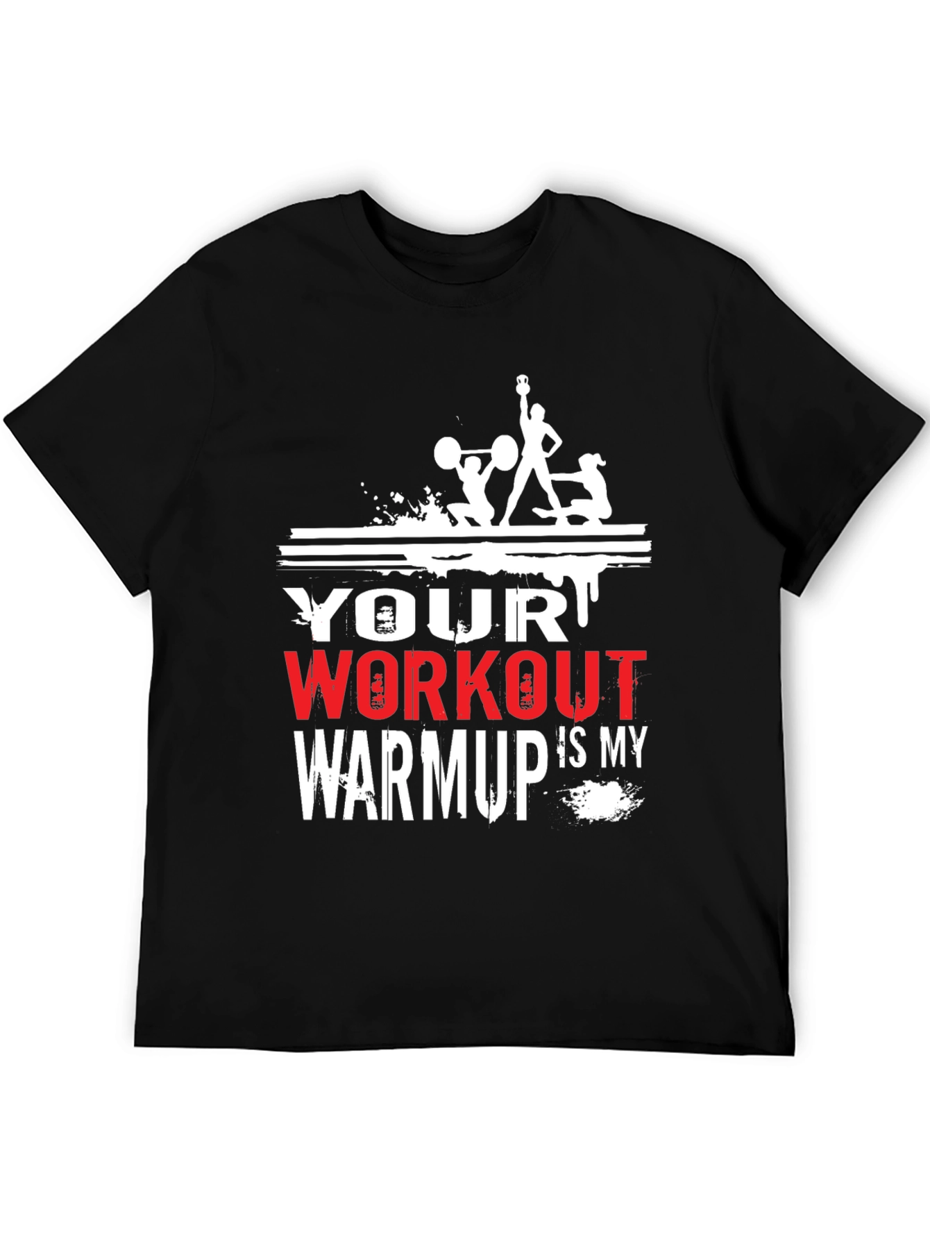 Workout Warmup Graphic Tee - Black