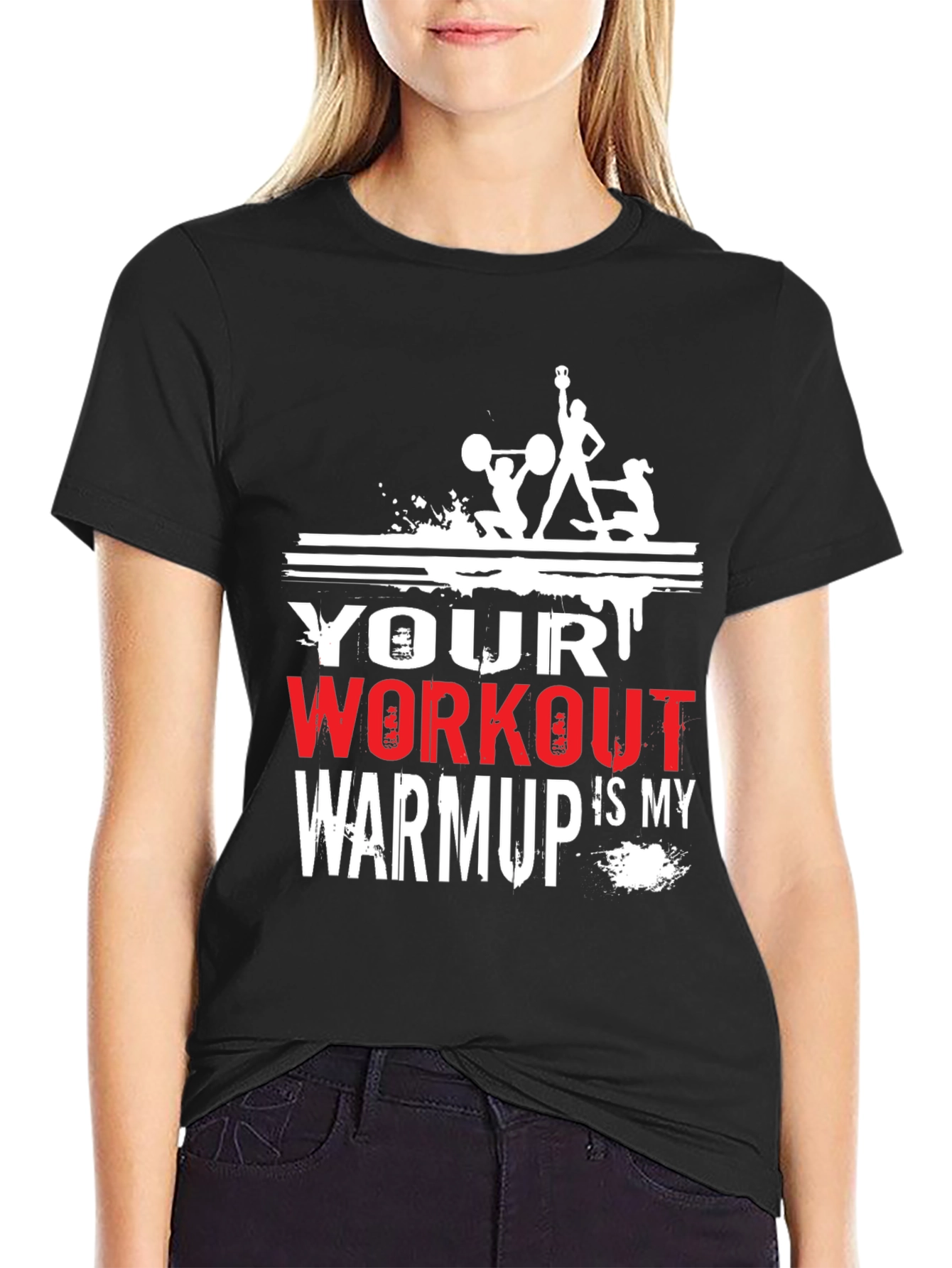 Workout Warmup Graphic Tee - Black