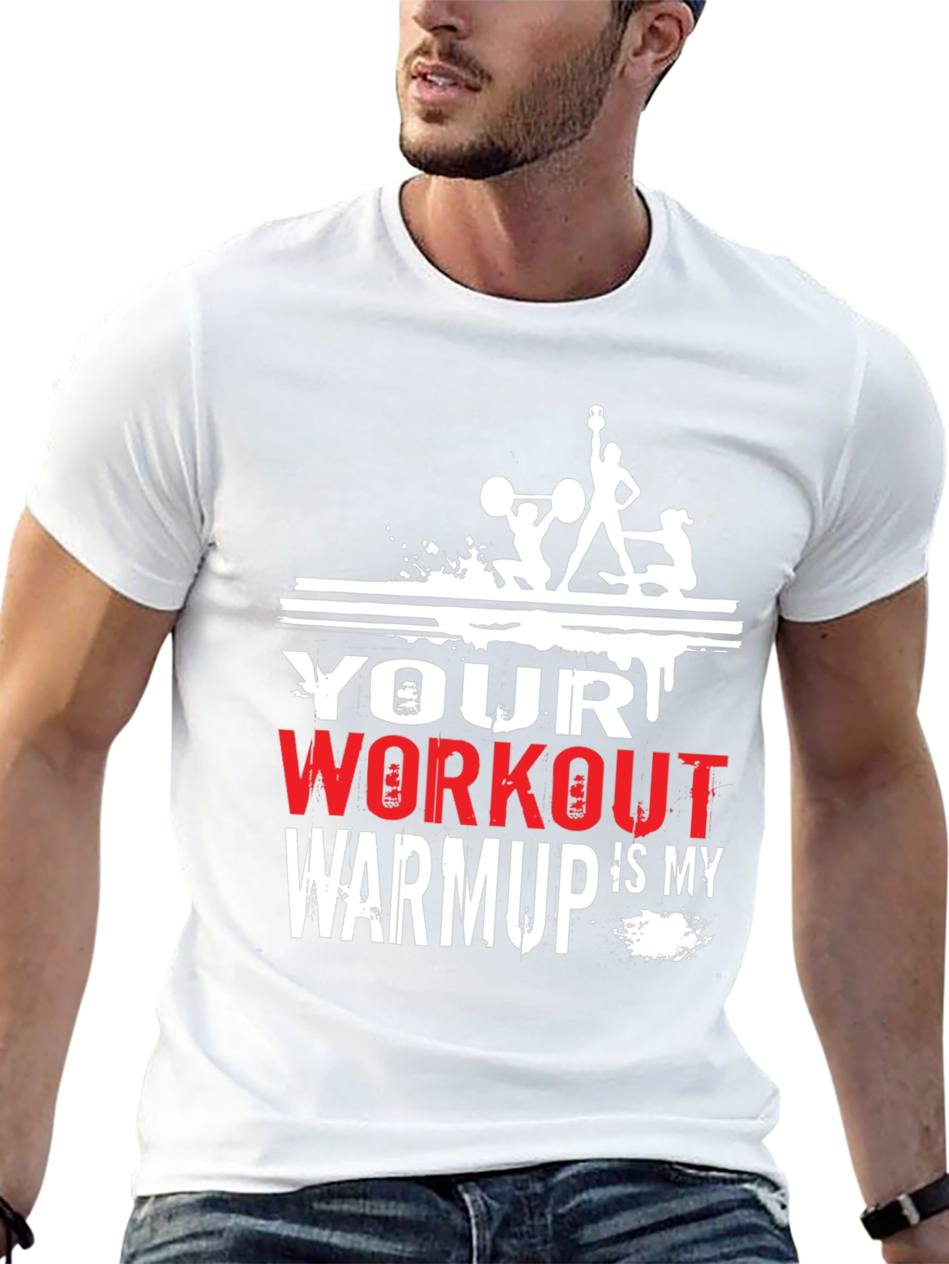 Workout Warmup Graphic Tee - Black