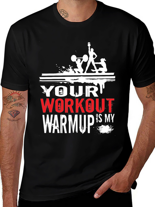 Workout Warmup Graphic Tee - Black