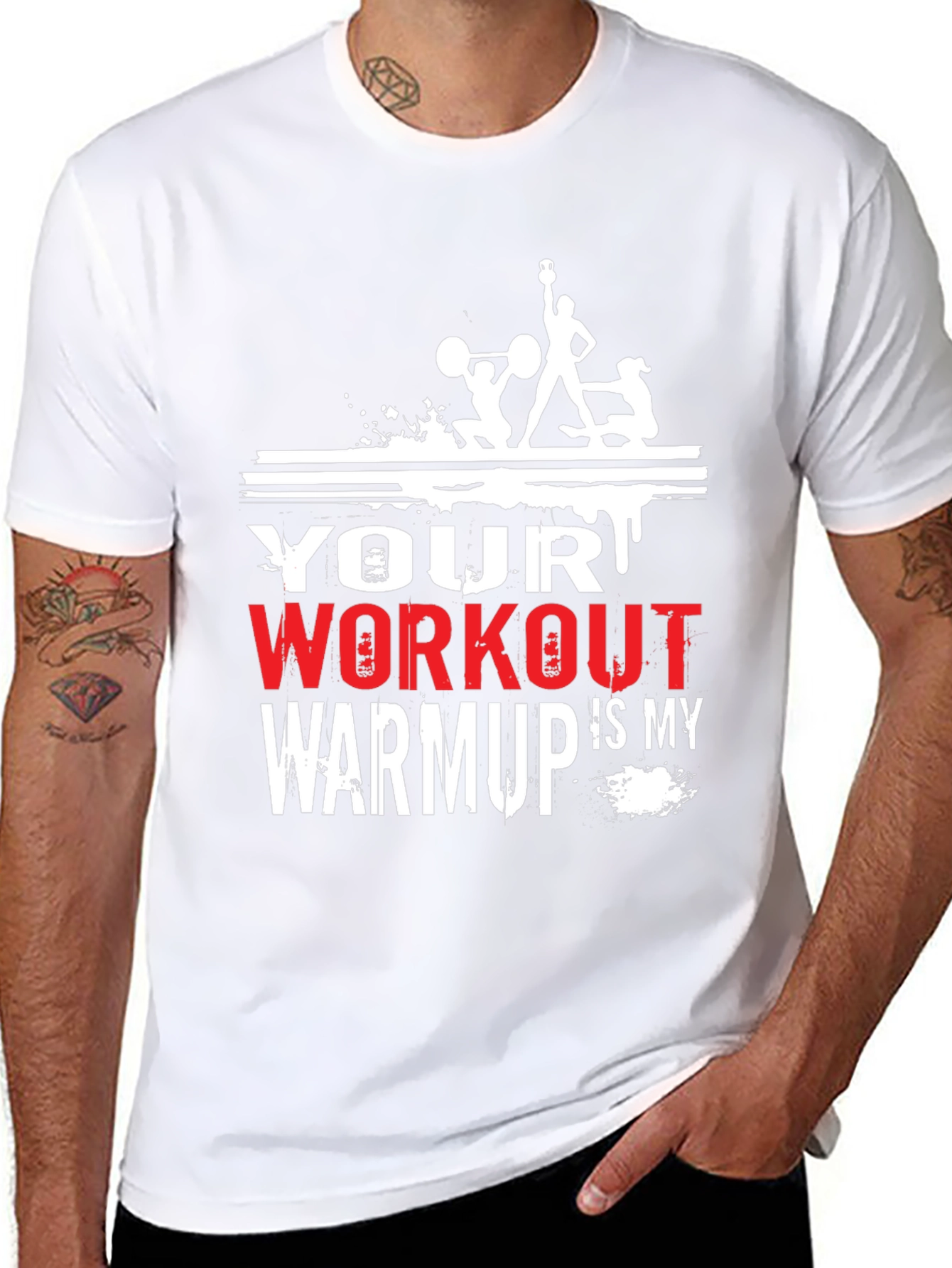 Workout Warmup Graphic Tee - Black