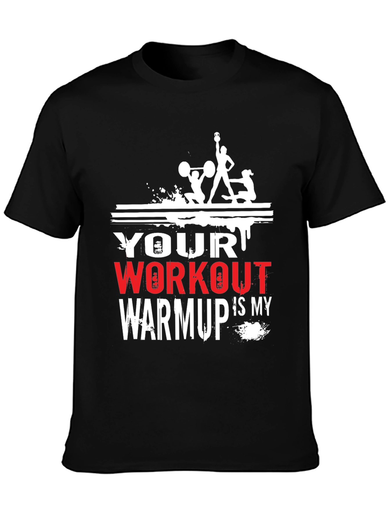 Workout Warmup Graphic Tee - Black