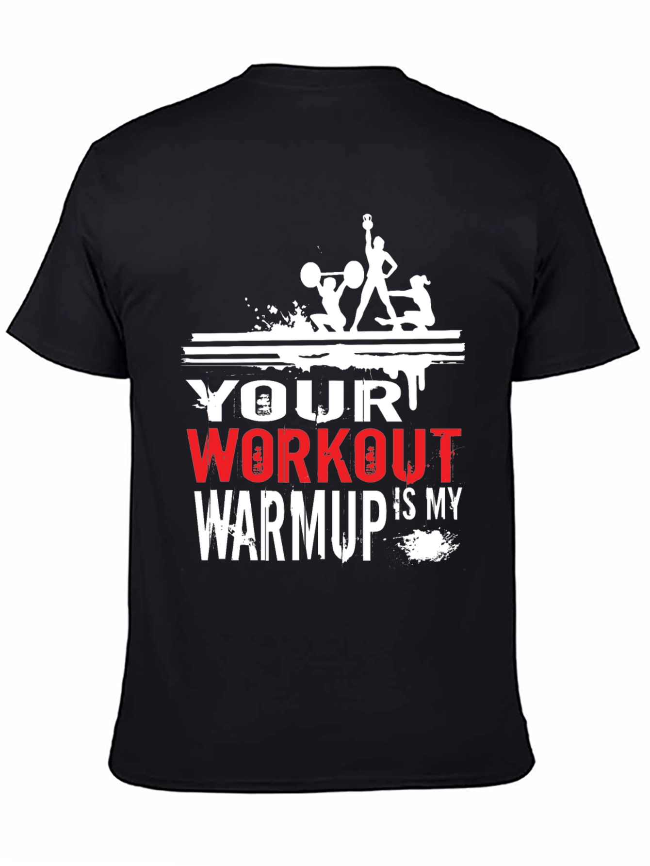 Workout Warmup Graphic Tee - Black