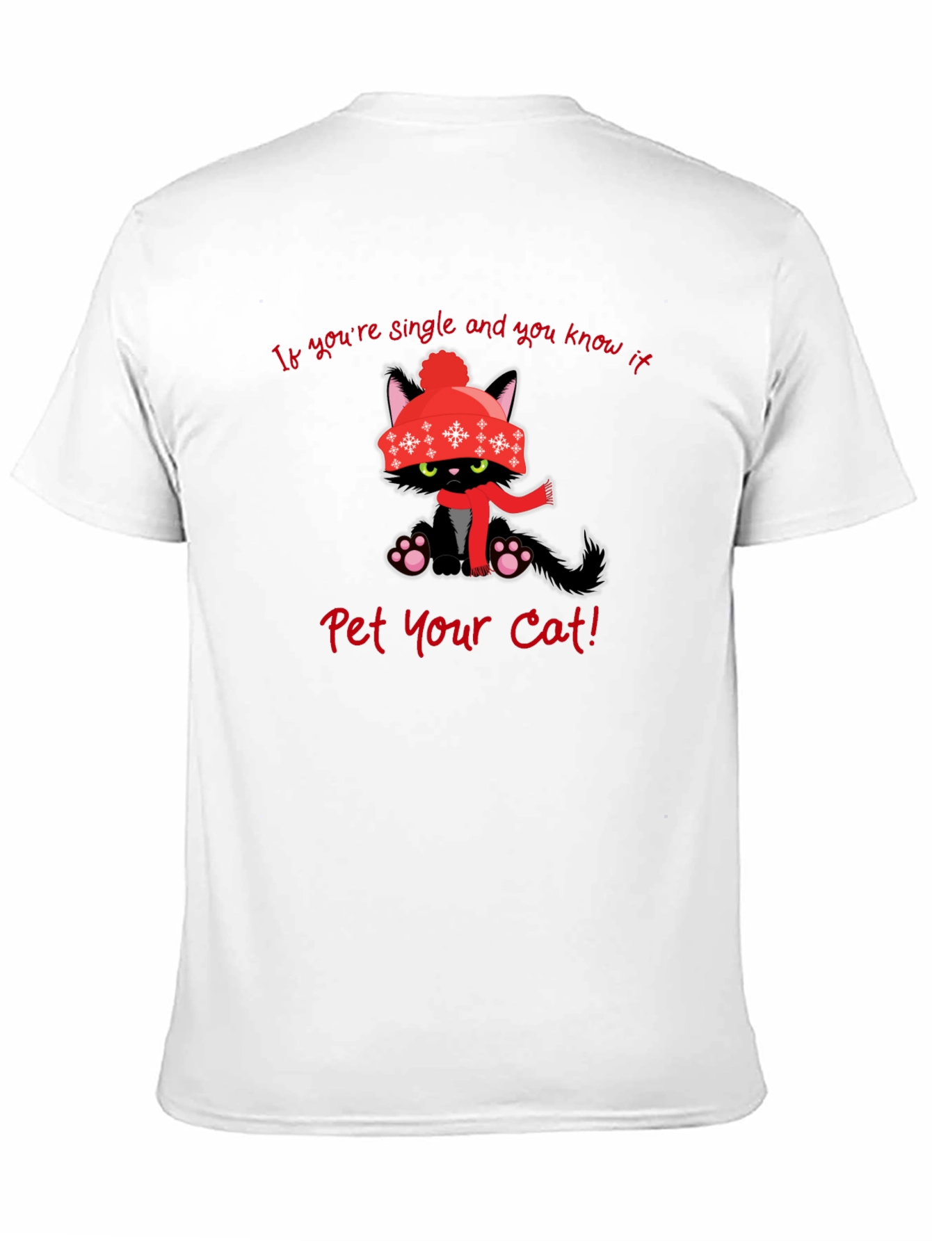 Single Cat Winter T-Shirt