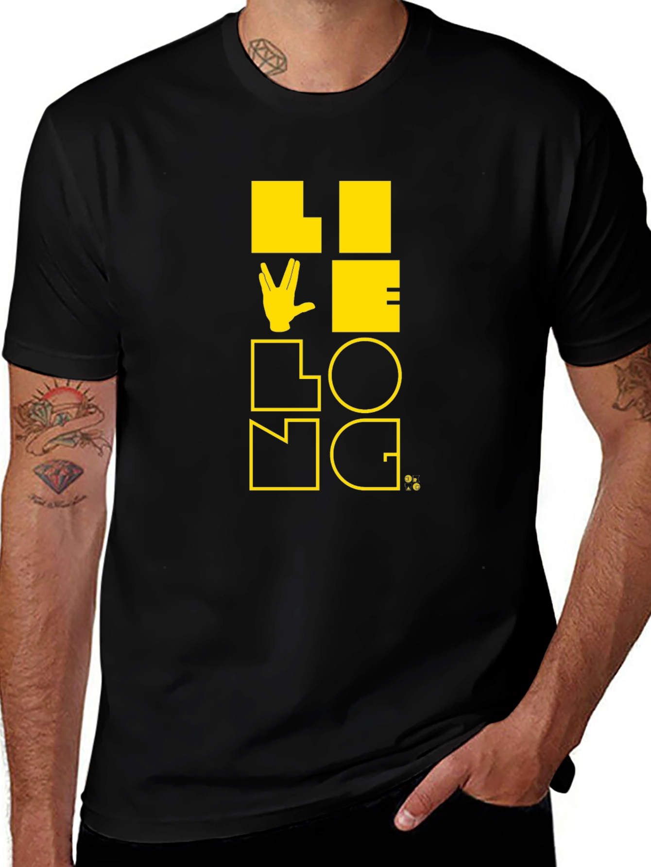 Live Long Graphic Tee - Black Star Trek Shirt