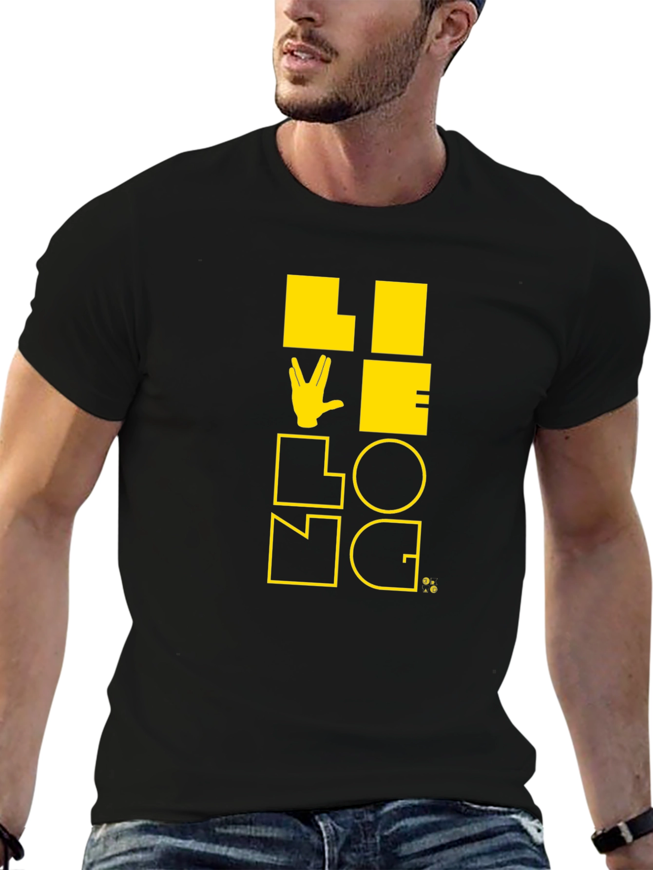 Live Long Graphic Tee - Black Star Trek Shirt