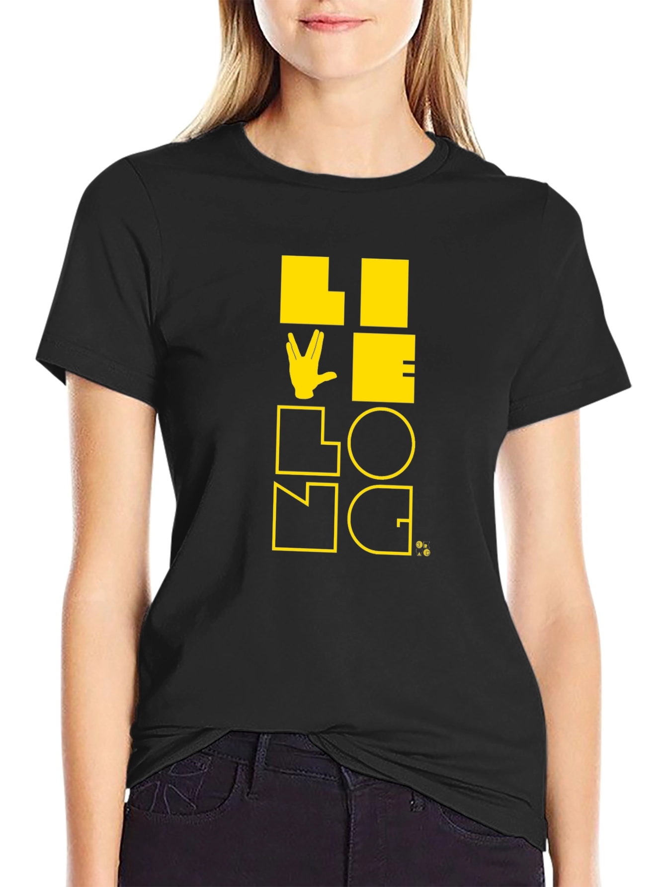 Live Long Graphic Tee - Black Star Trek Shirt