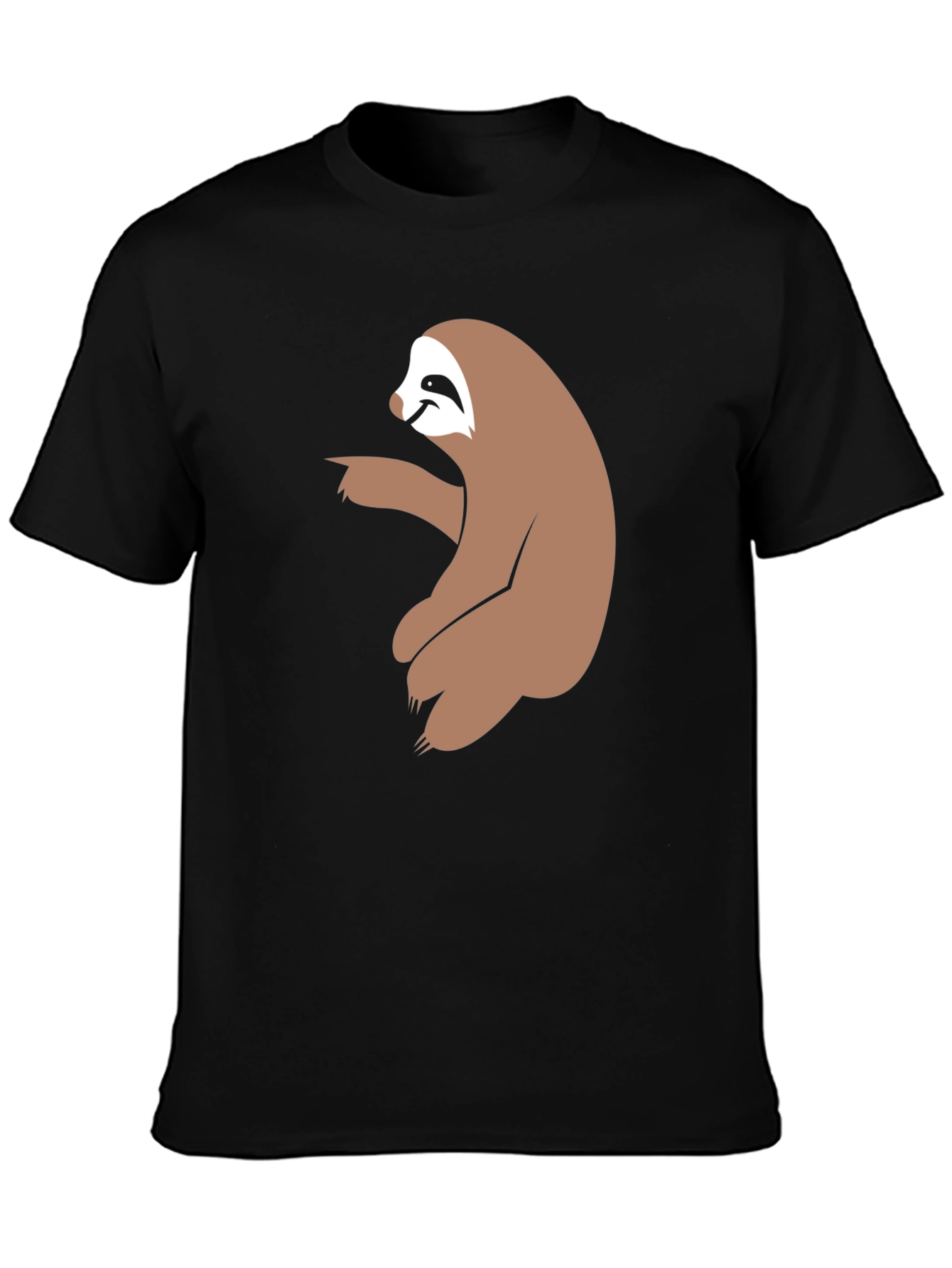 Sloth Pointing Graphic Tee - Mens Black T-Shirt