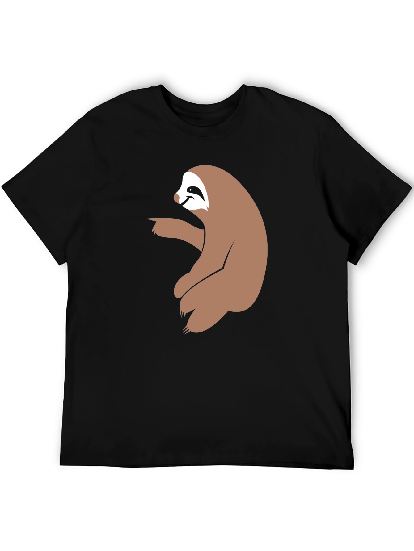 Sloth Pointing Graphic Tee - Mens Black T-Shirt