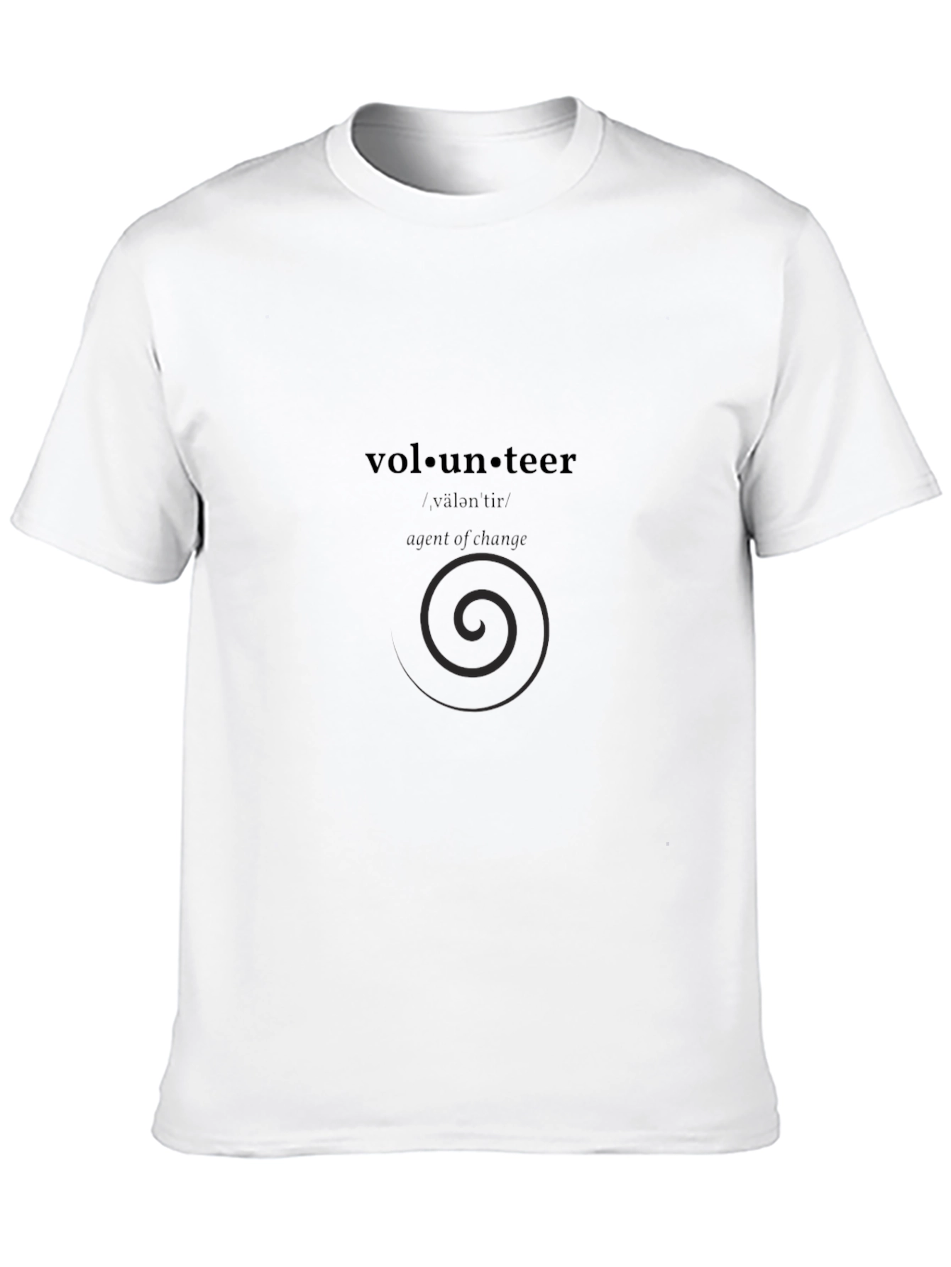 Volunteer Agent of Change Black Graphic Tee
