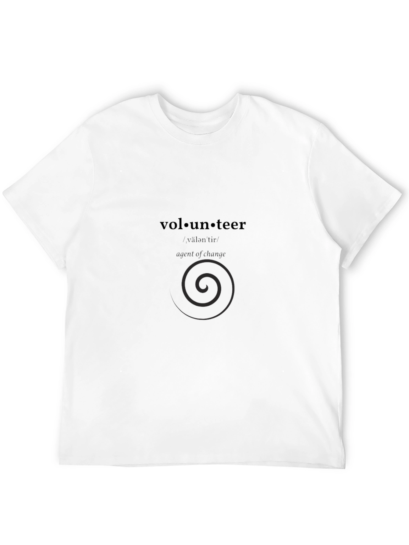 Volunteer Agent of Change Black Graphic Tee