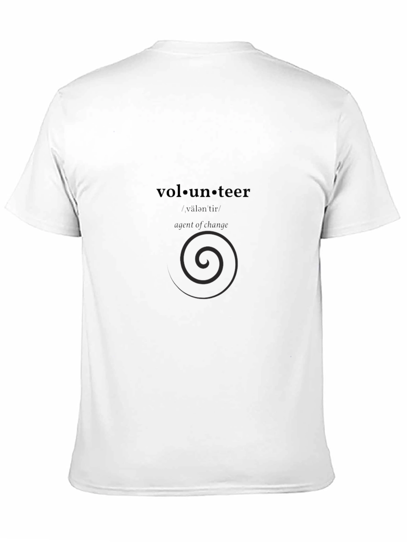 Volunteer Agent of Change Black Graphic Tee