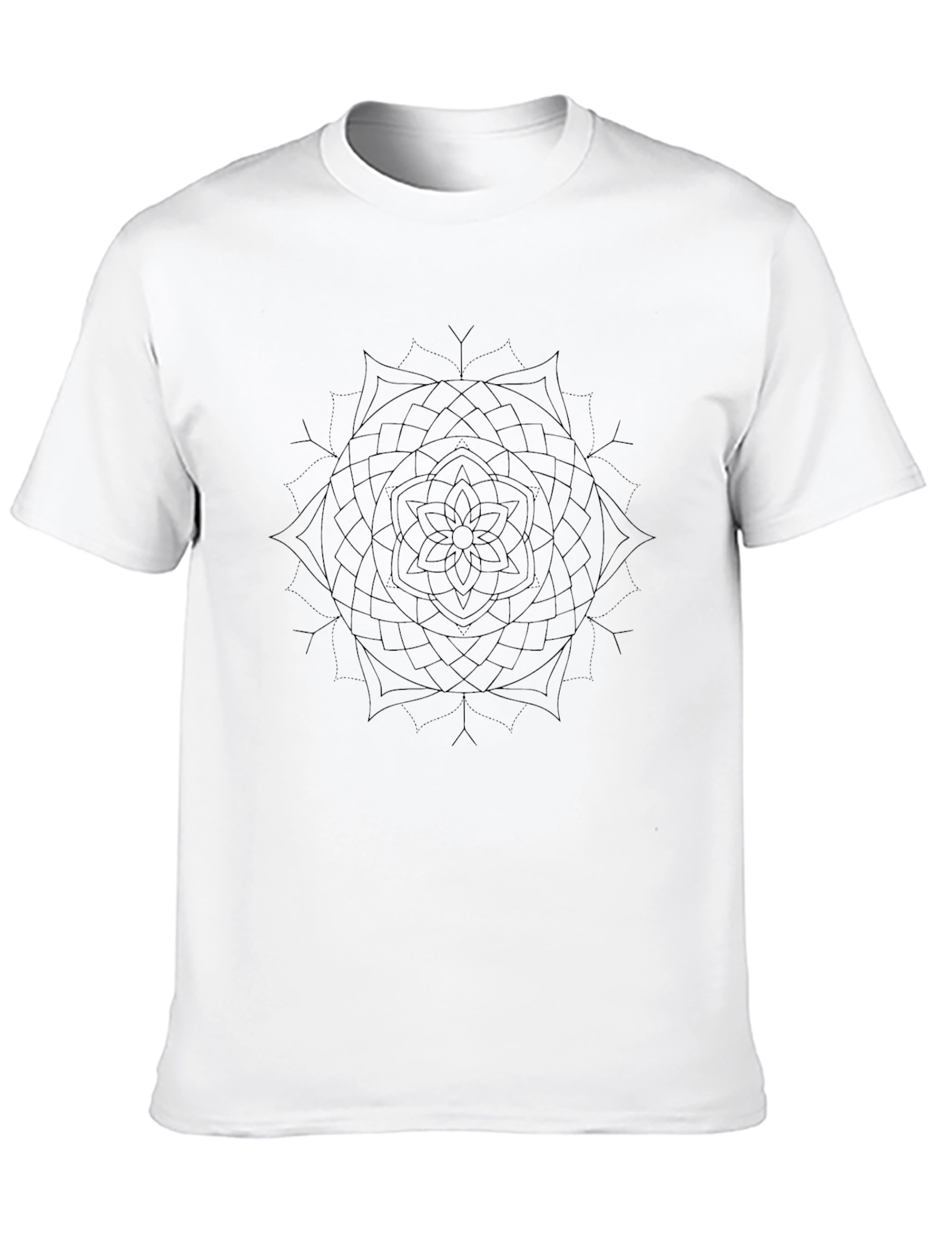 Black Mandala Graphic Tee - Stylish Casual Comfort