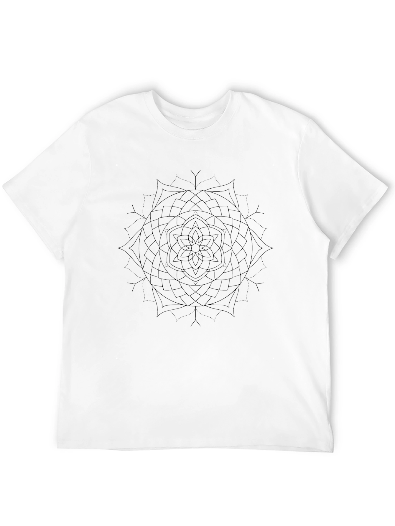 Black Mandala Graphic Tee - Stylish Casual Comfort