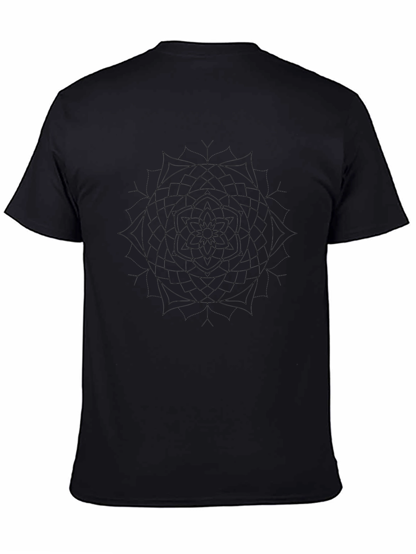 Black Mandala Graphic Tee - Stylish Casual Comfort