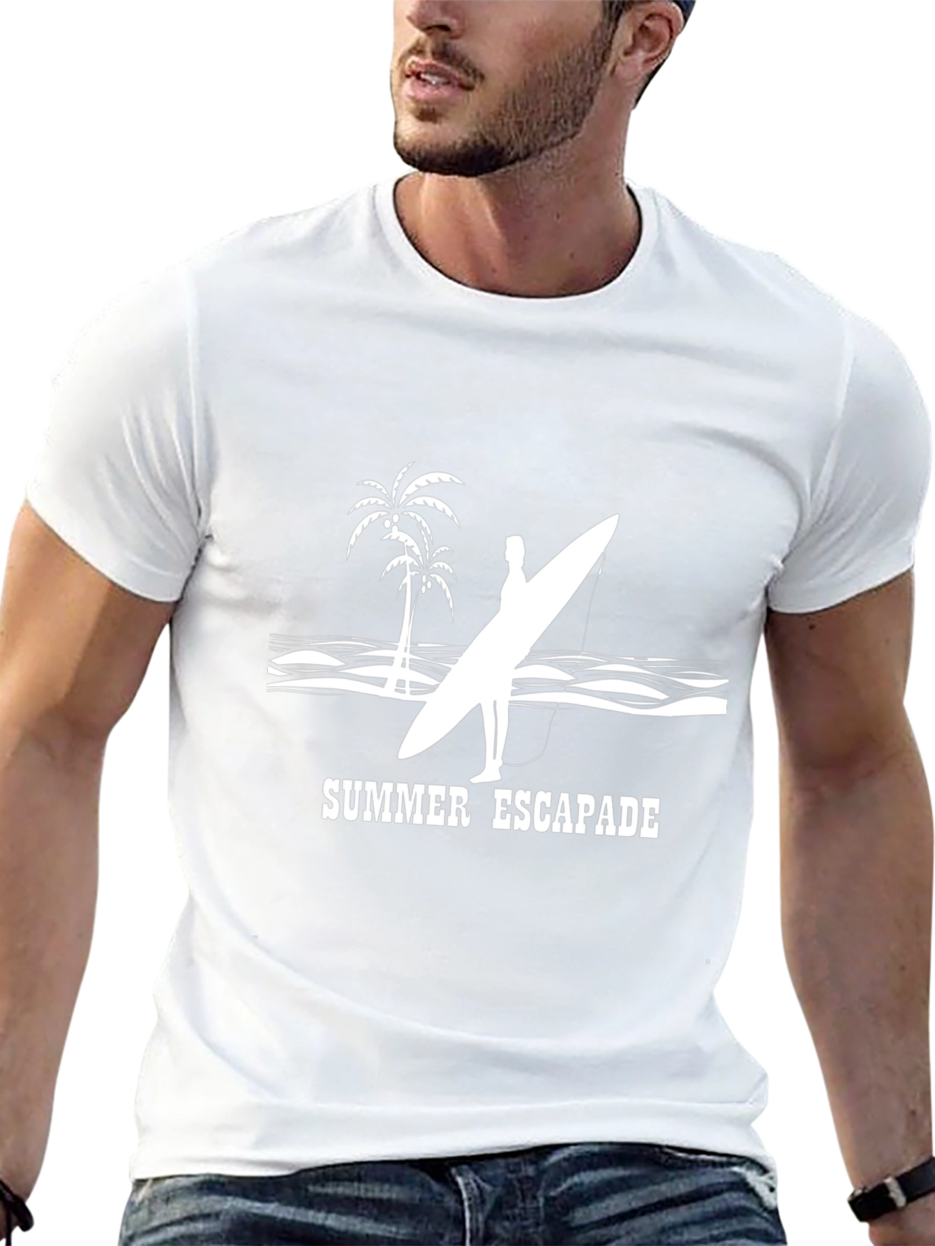 Summer Escapade Graphic T-Shirt - Black