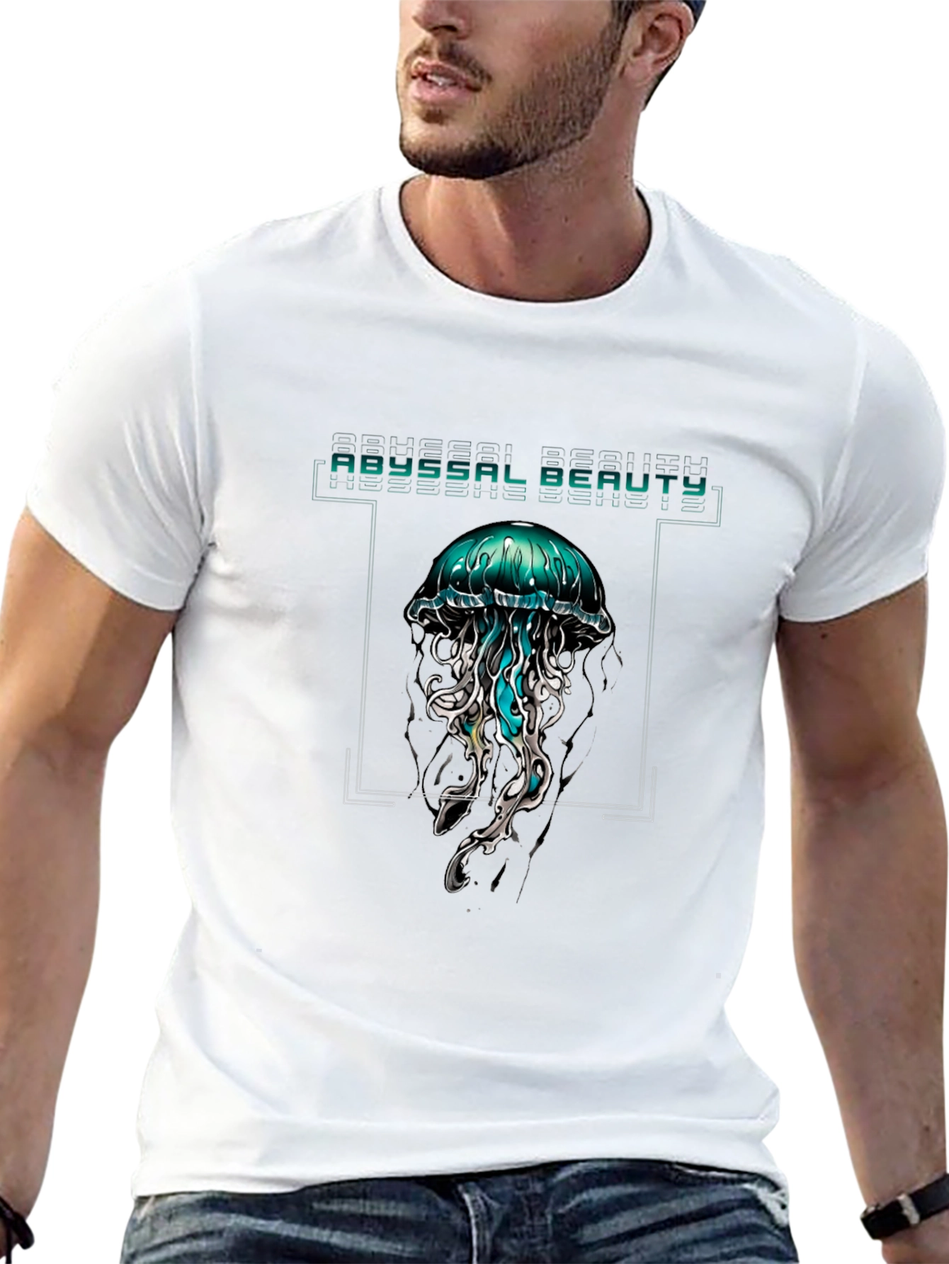 Abyssal Beauty Jellyfish Graphic Tee - Black