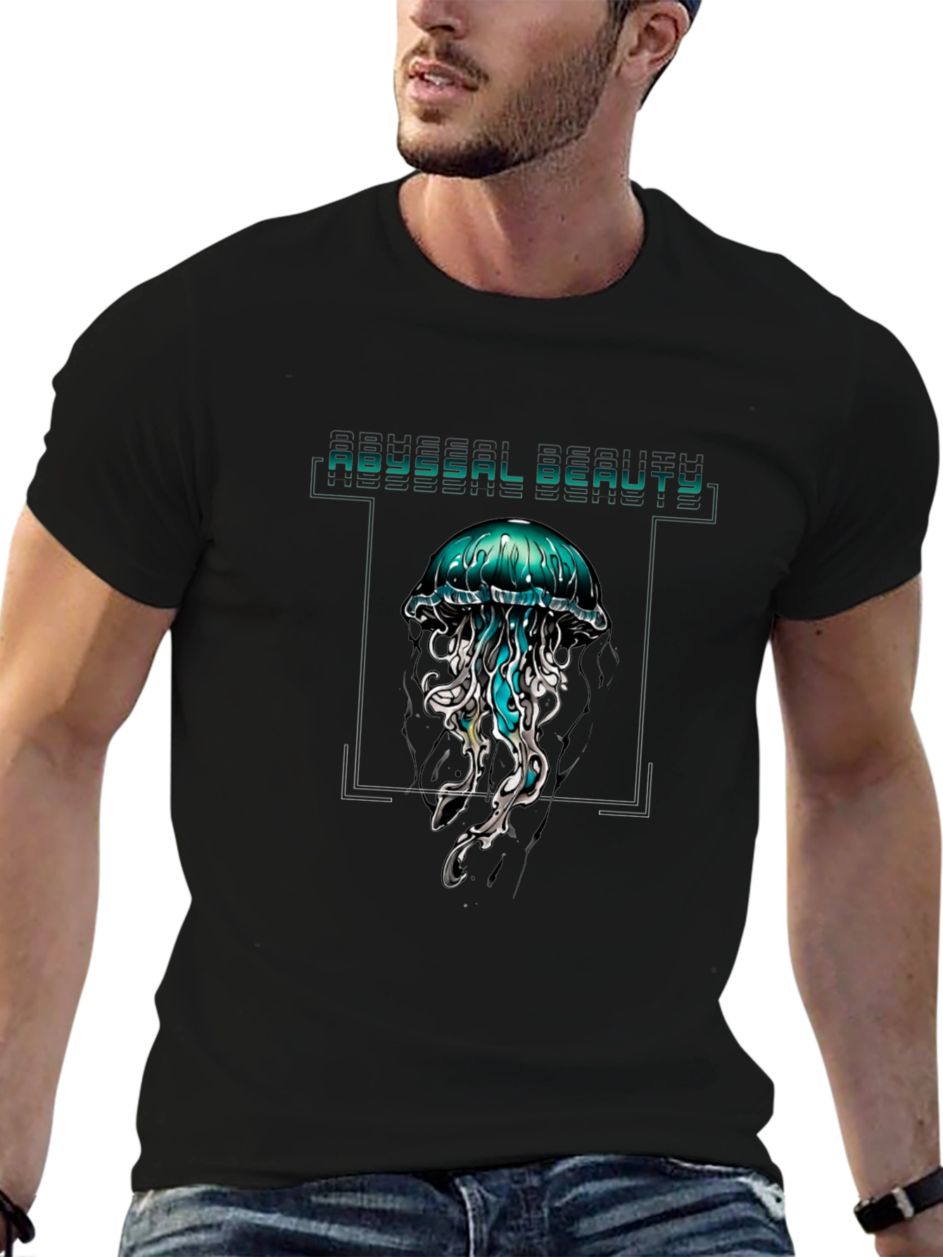 Abyssal Beauty Jellyfish Graphic Tee - Black