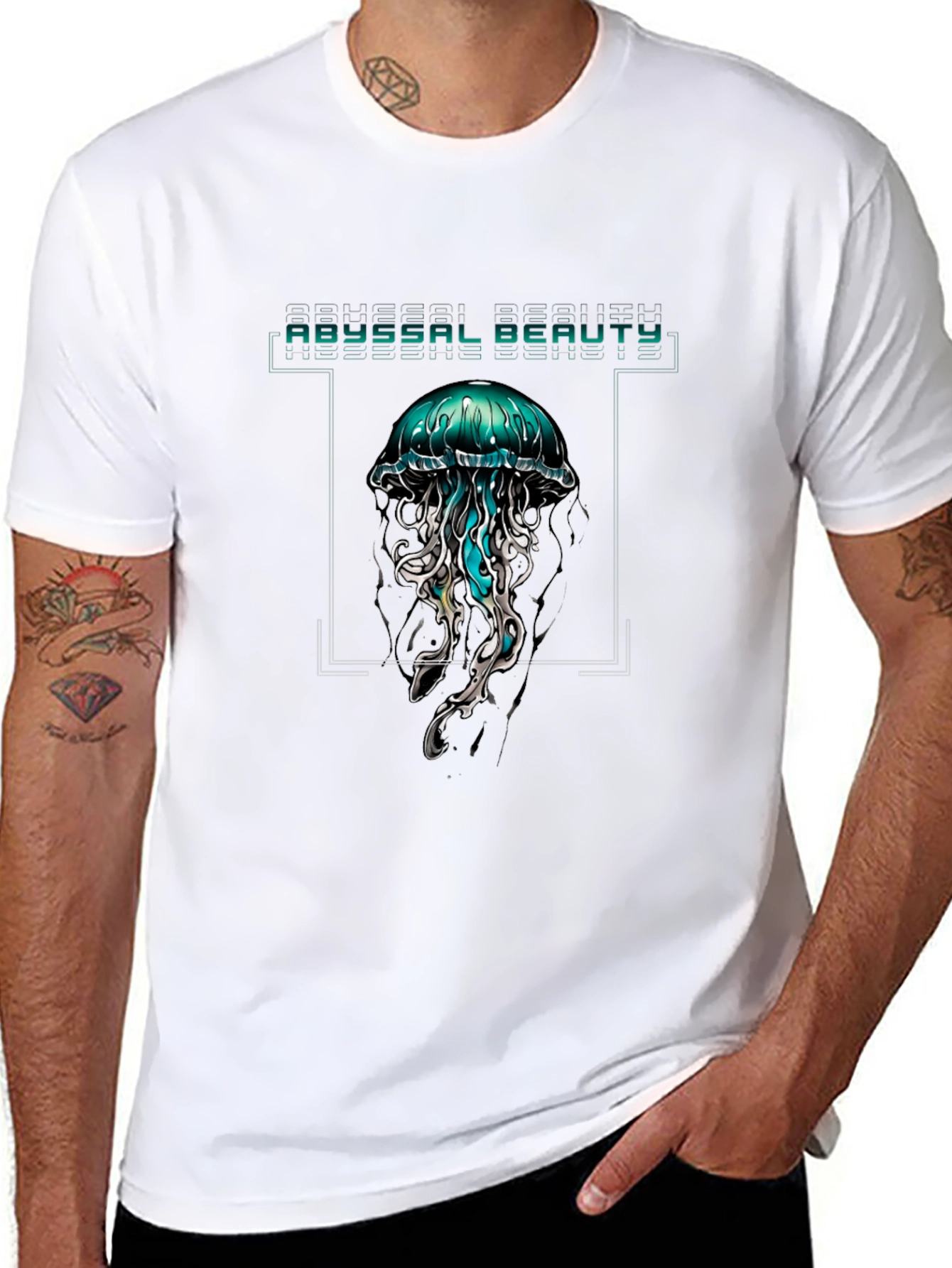 Abyssal Beauty Jellyfish Graphic Tee - Black