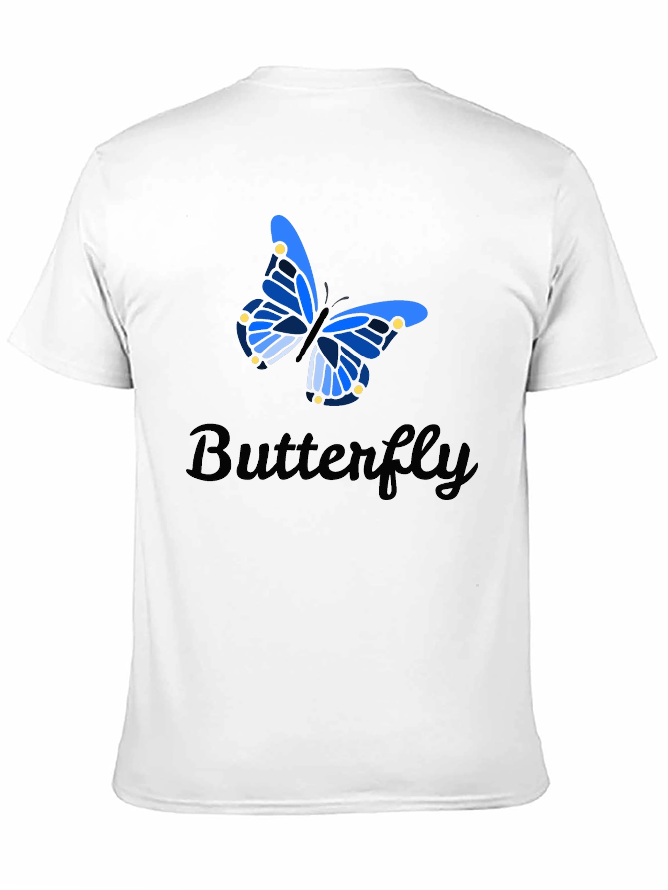 Butterfly Graphic Tee - Stylish Mens Black T-Shirt