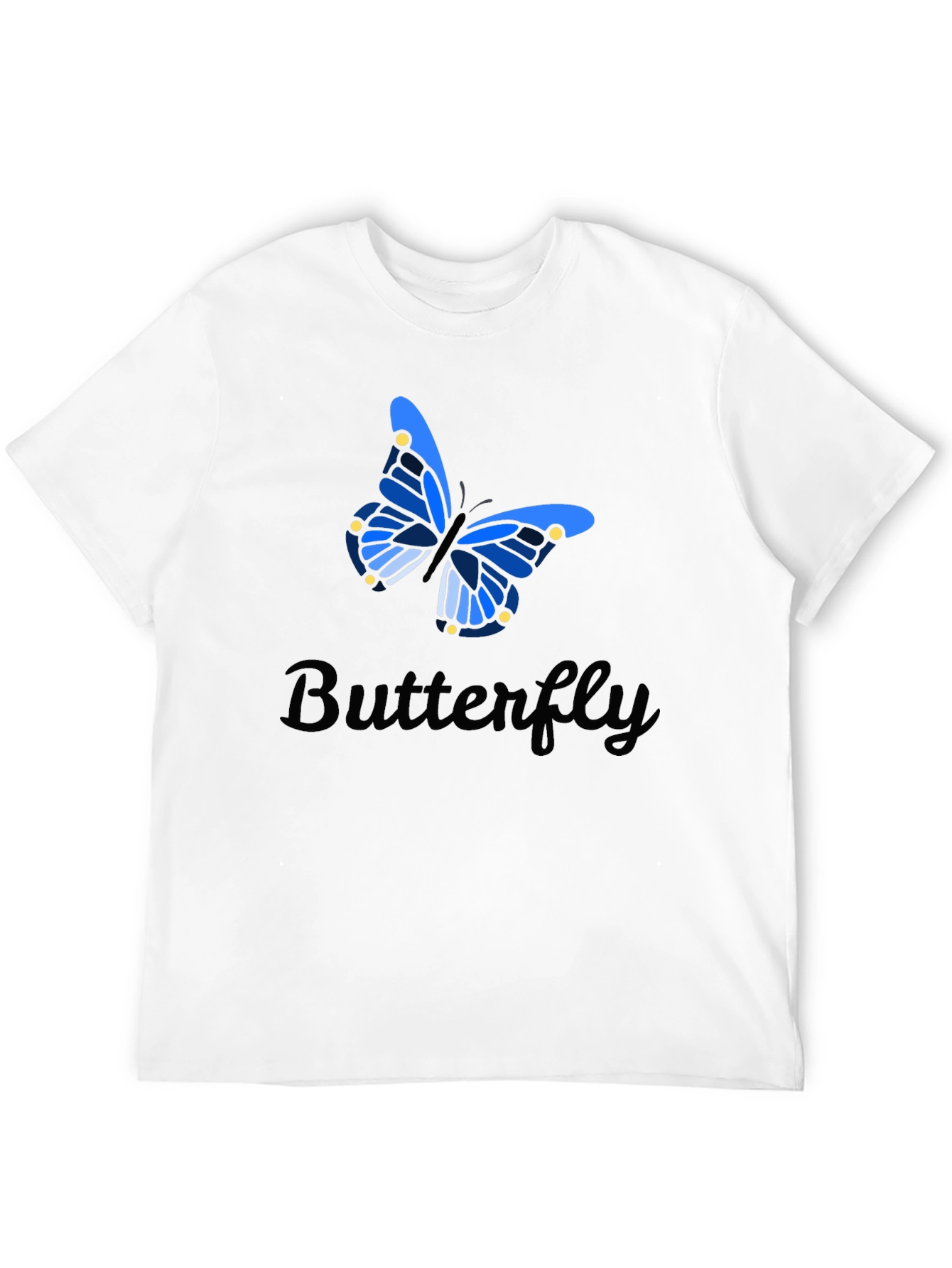 Butterfly Graphic Tee - Stylish Mens Black T-Shirt