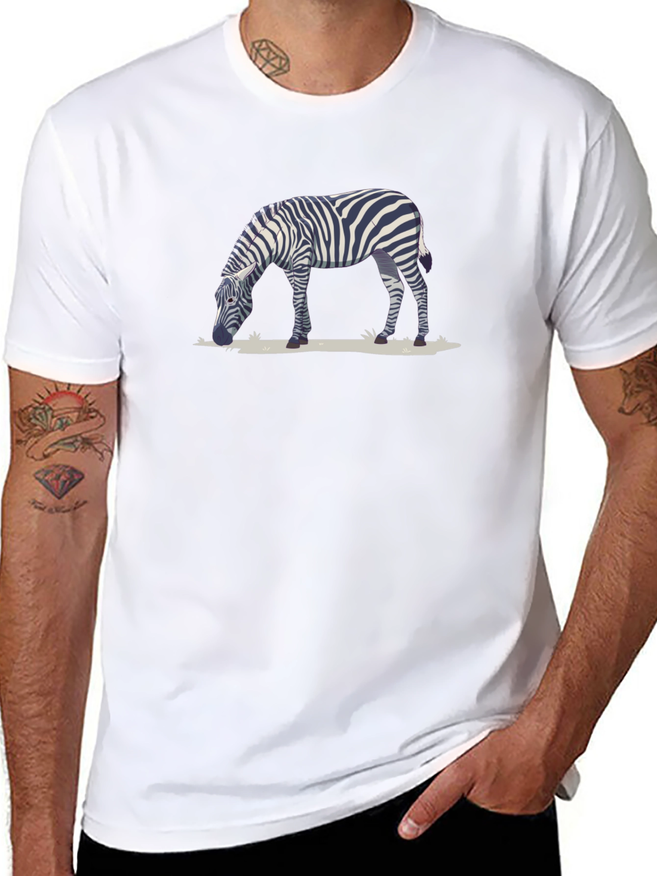 Zebra Graphic Black T-Shirt