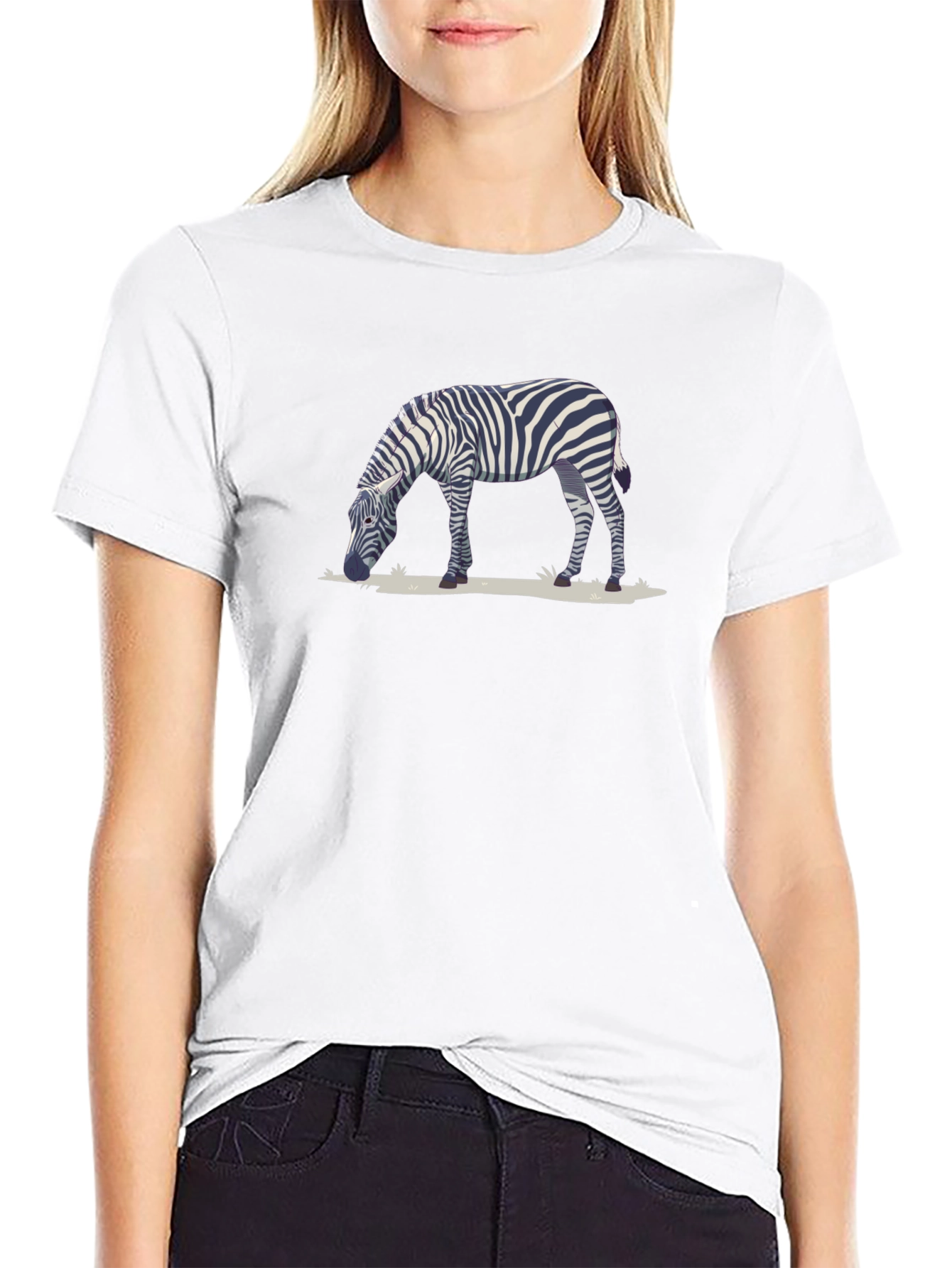 Zebra Graphic Black T-Shirt