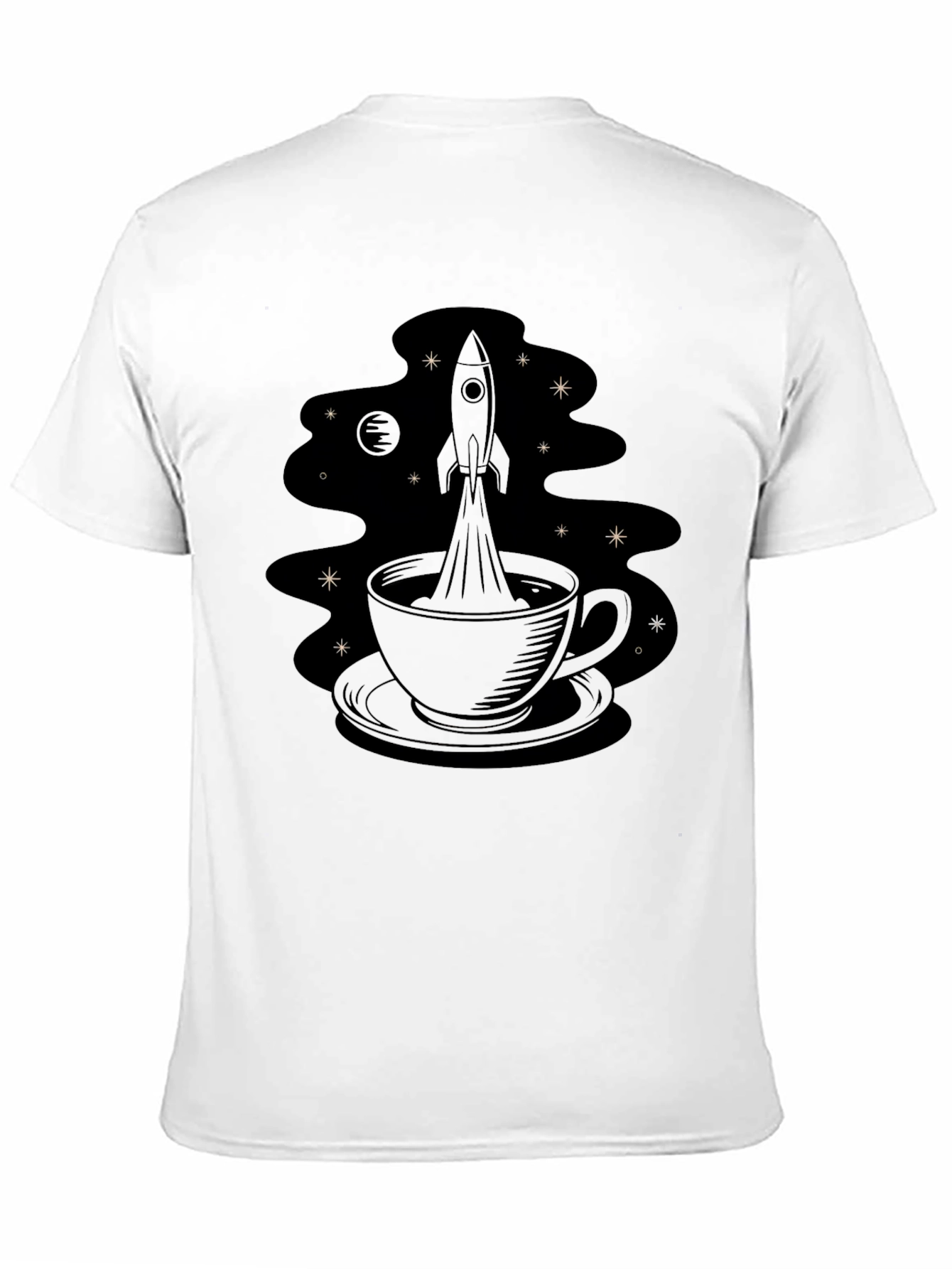 Rocket Coffee Tee - Black Graphic T-Shirt
