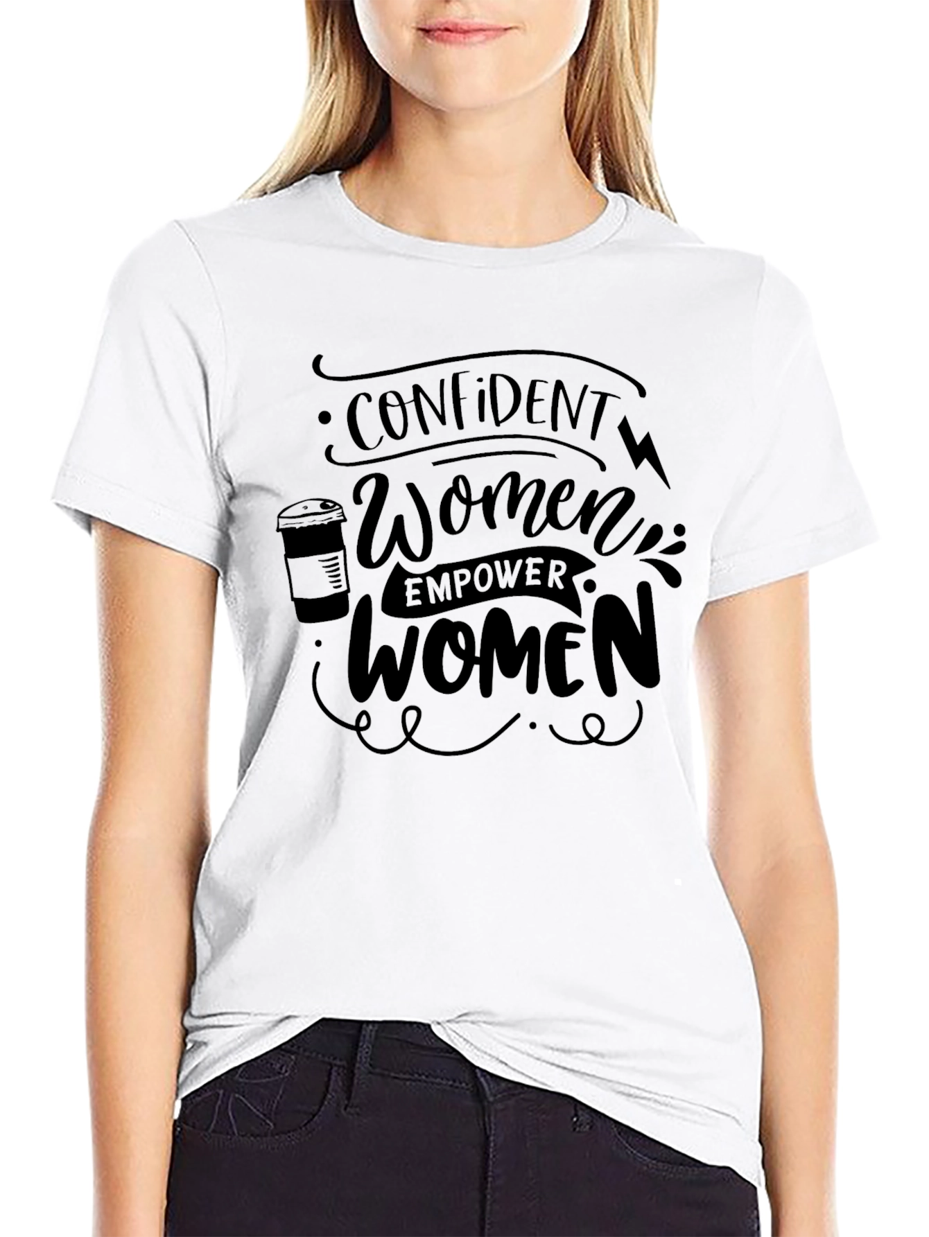 Confident Women Empower Women Black T-Shirt