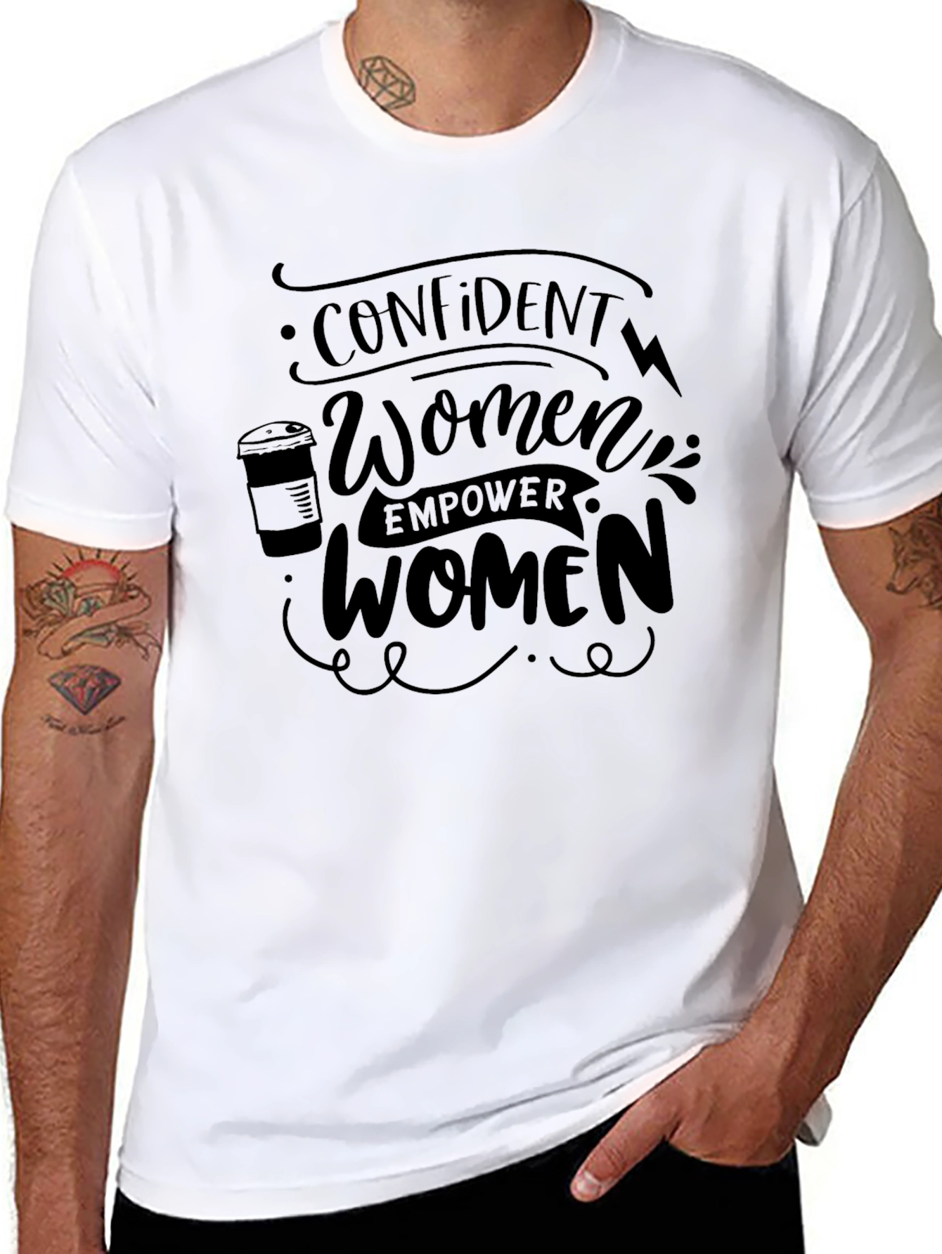 Confident Women Empower Women Black T-Shirt