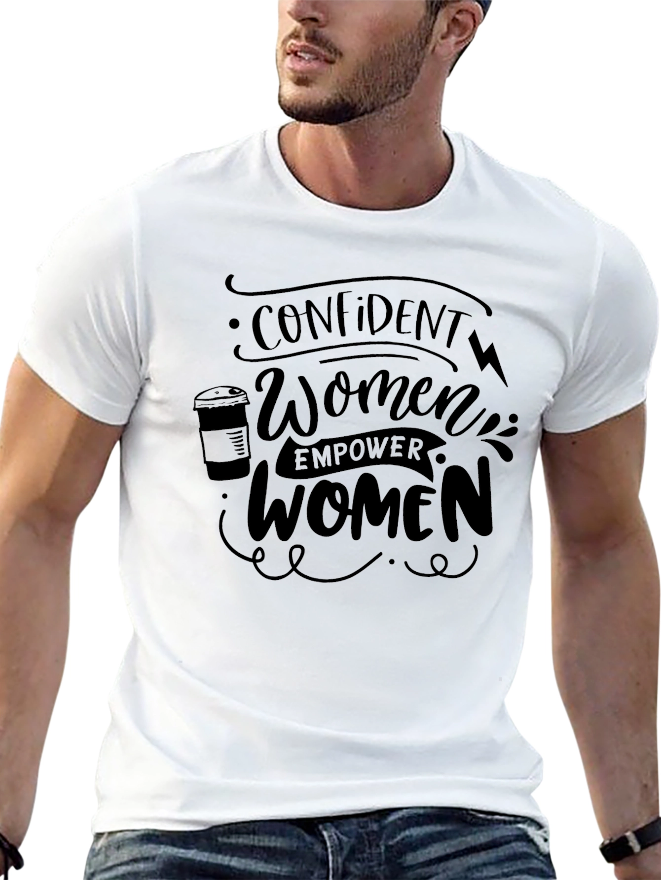 Confident Women Empower Women Black T-Shirt