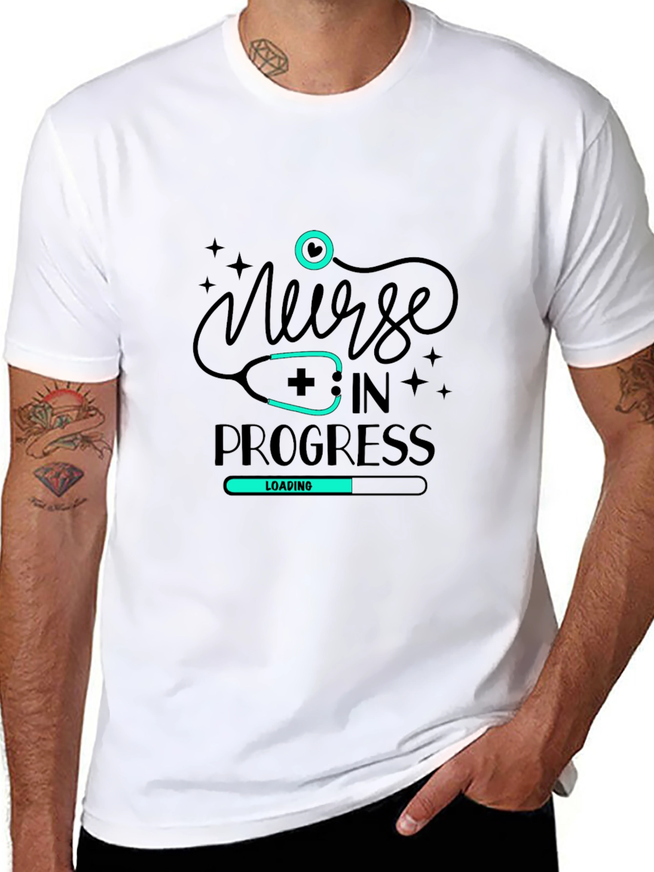 Nurse in Progress T-Shirt - Loading Design