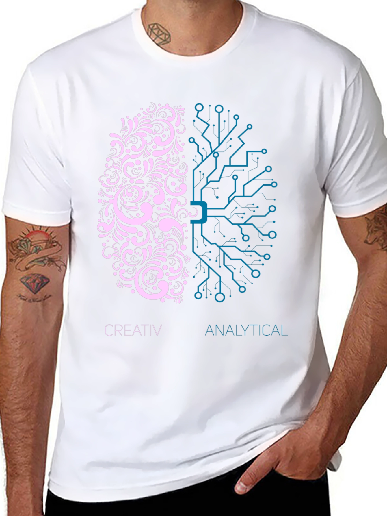 Creative vs Analytical Brain T-Shirt