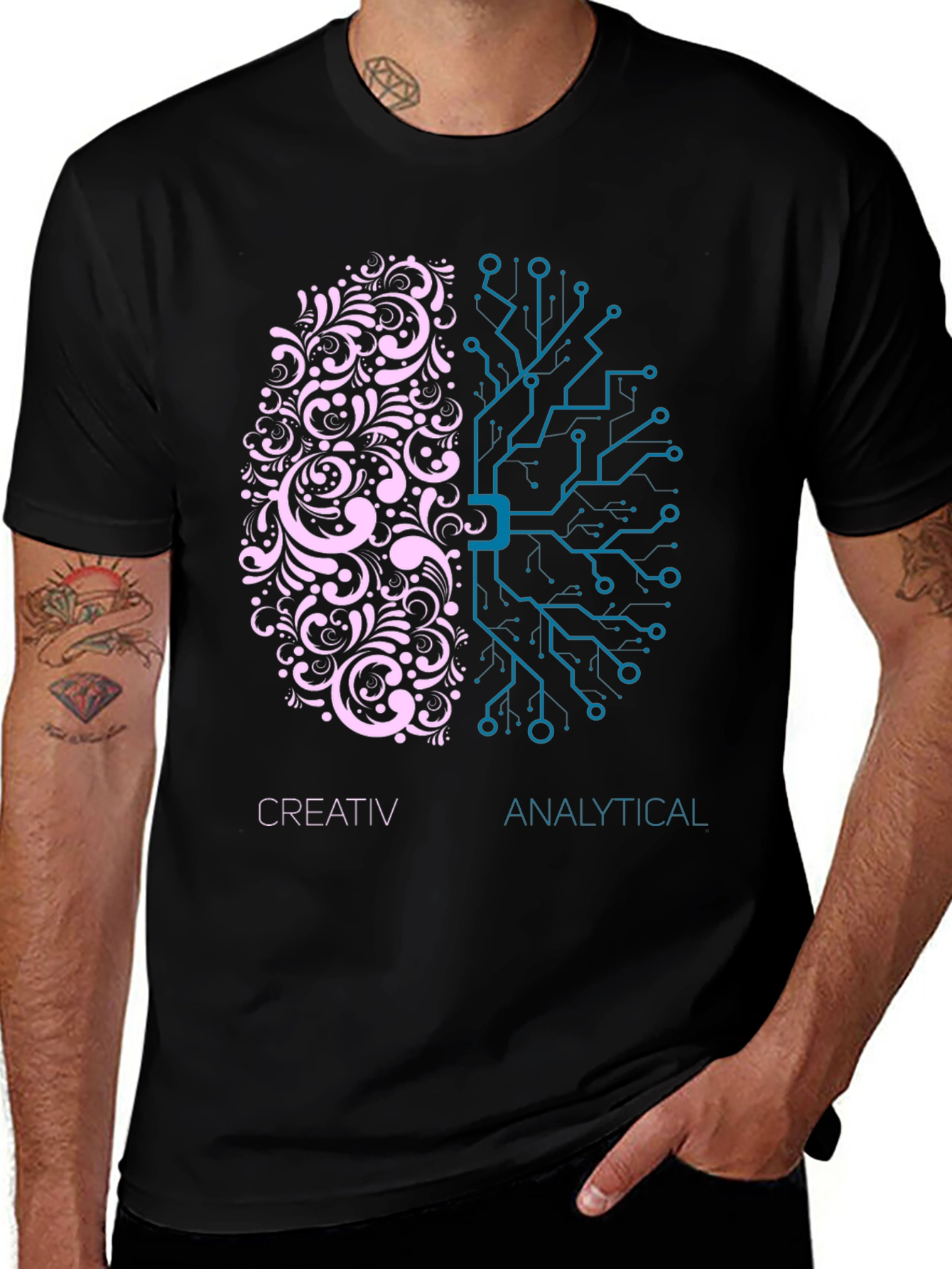 Creative vs Analytical Brain T-Shirt