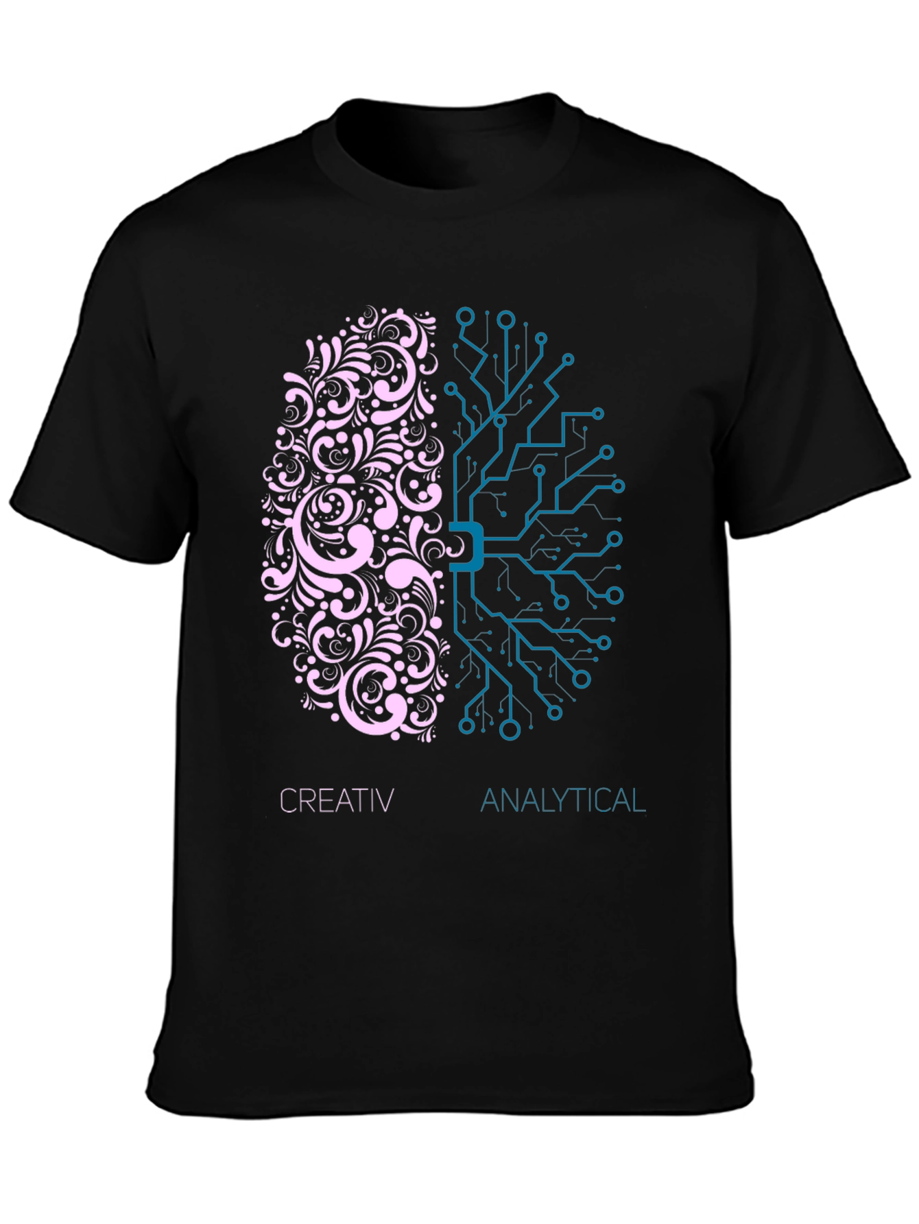 Creative vs Analytical Brain T-Shirt