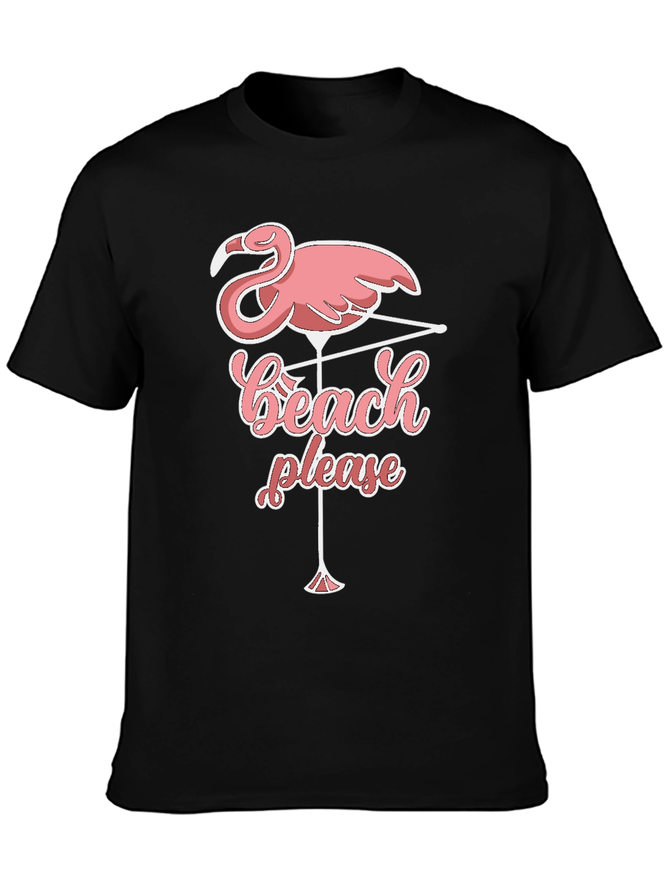 Beach Please Flamingo T-Shirt