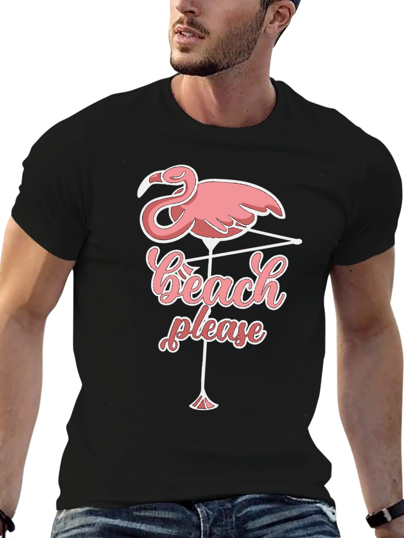 Beach Please Flamingo T-Shirt