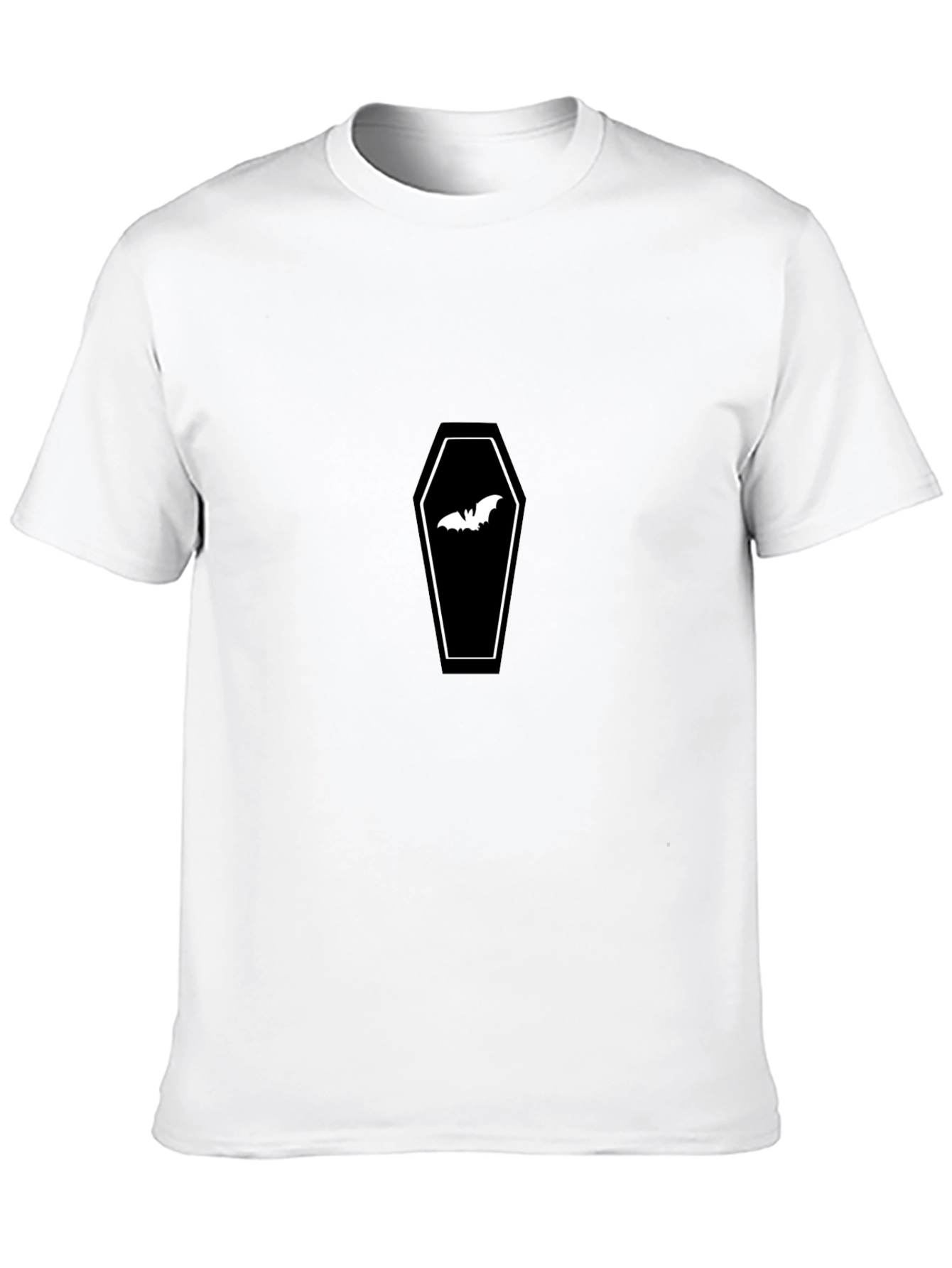 Bat Coffin Graphic Tee - Halloween Ready