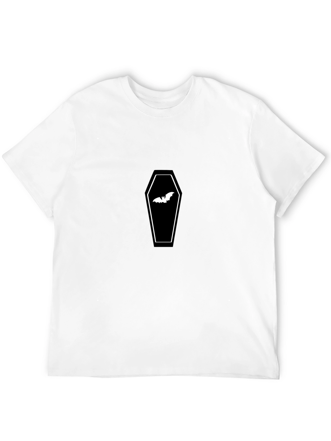 Bat Coffin Graphic Tee - Halloween Ready