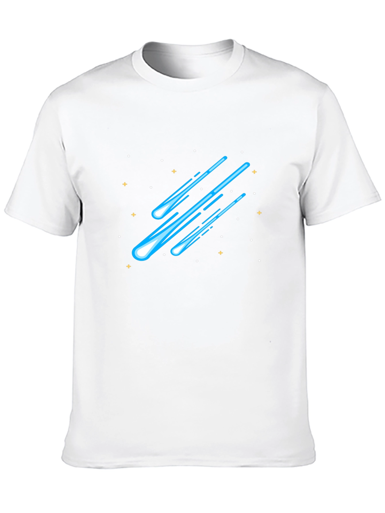 Meteor Shower Graphic Tee - Black Cotton T-Shirt