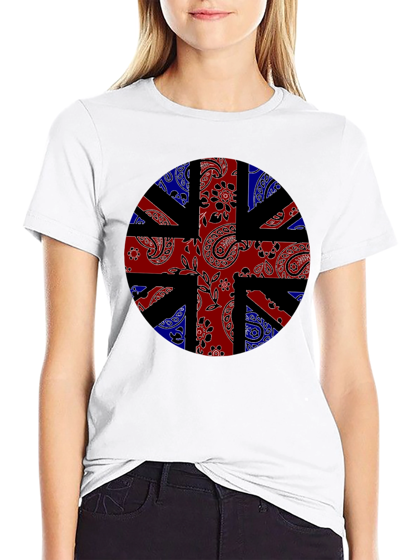 Union Jack Bandana Print Black T-Shirt