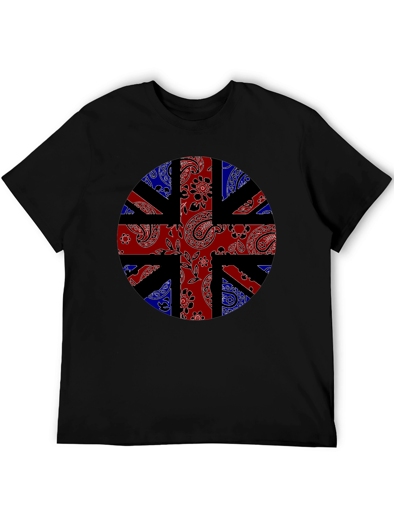 Union Jack Bandana Print Black T-Shirt
