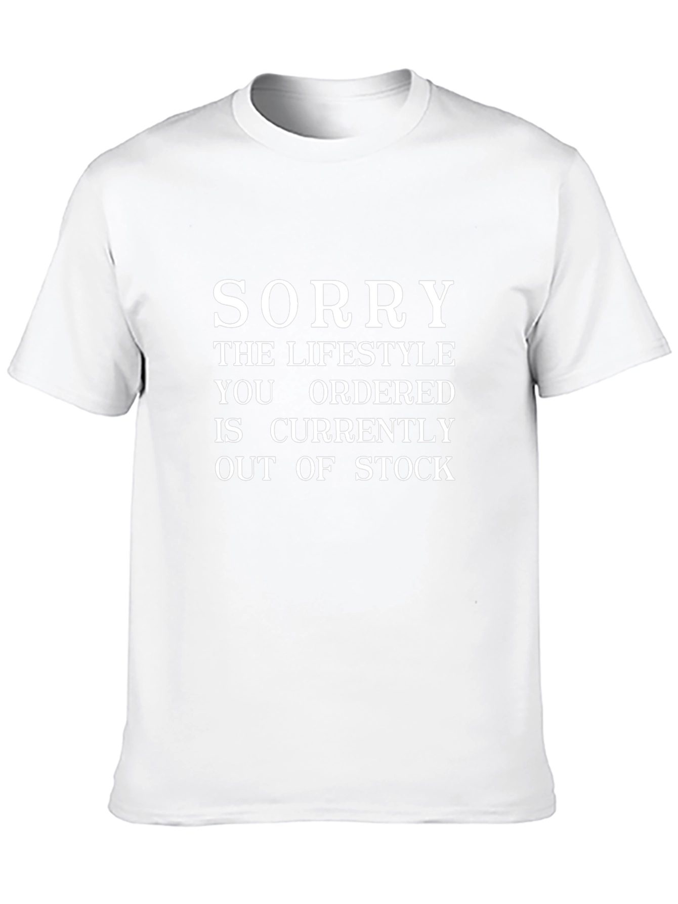 Funny Lifestyle Out of Stock Graphic T-Shirt