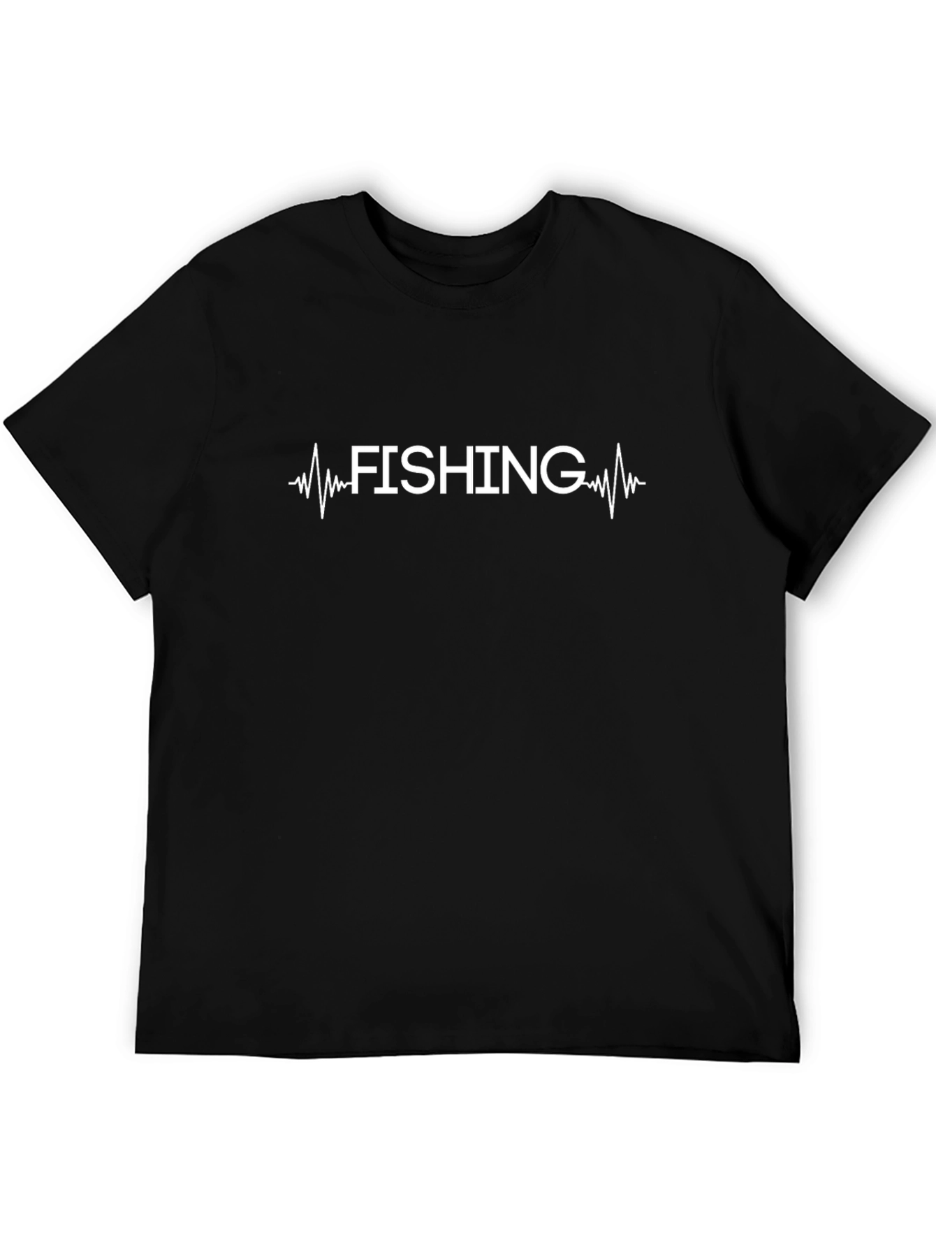 Fishing Heartbeat Graphic T-Shirt