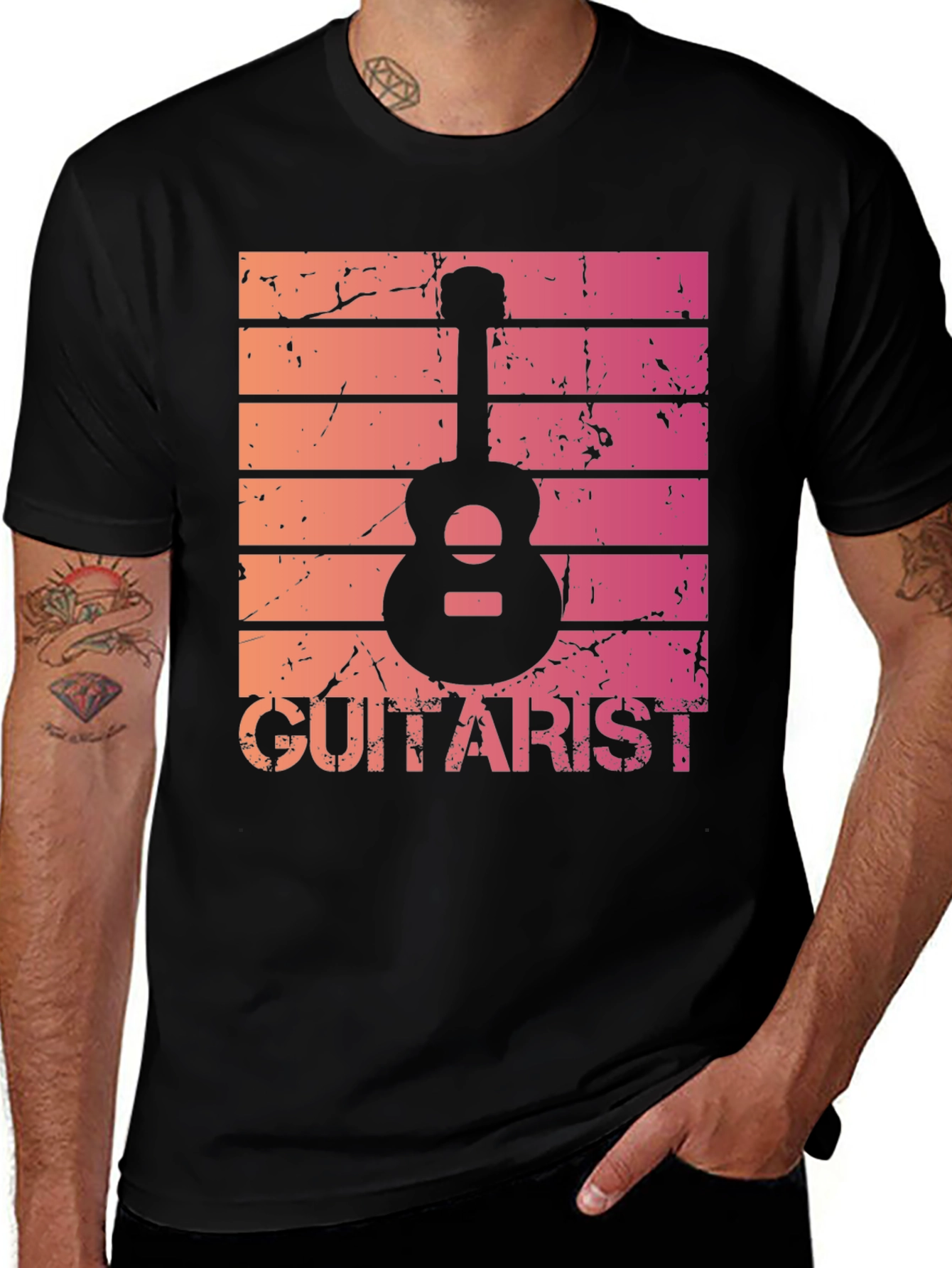 Guitarist Graphic Tee - Retro Music Lover T-Shirt
