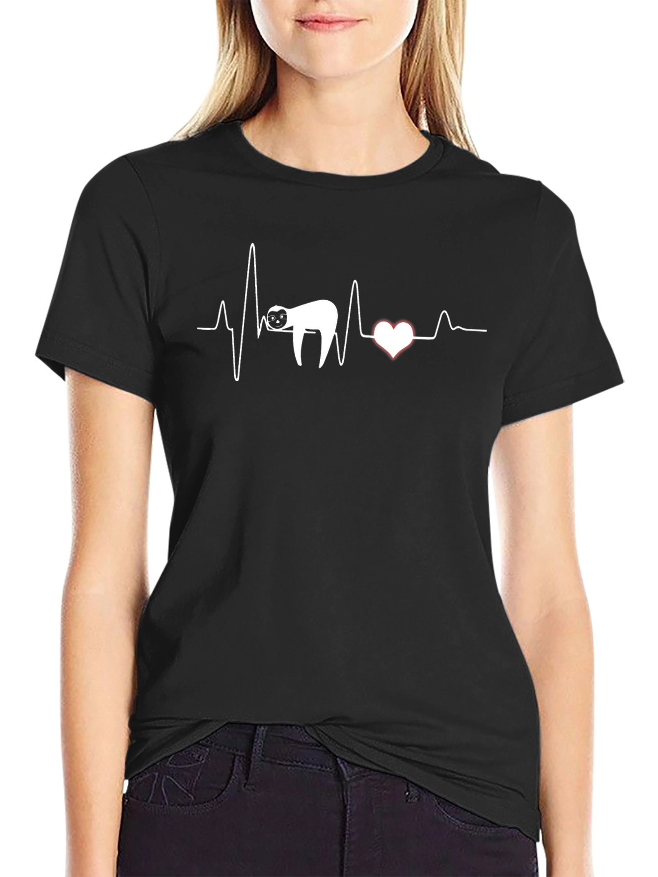 Sloth Heartbeat T-Shirt - Lazy Love Tee