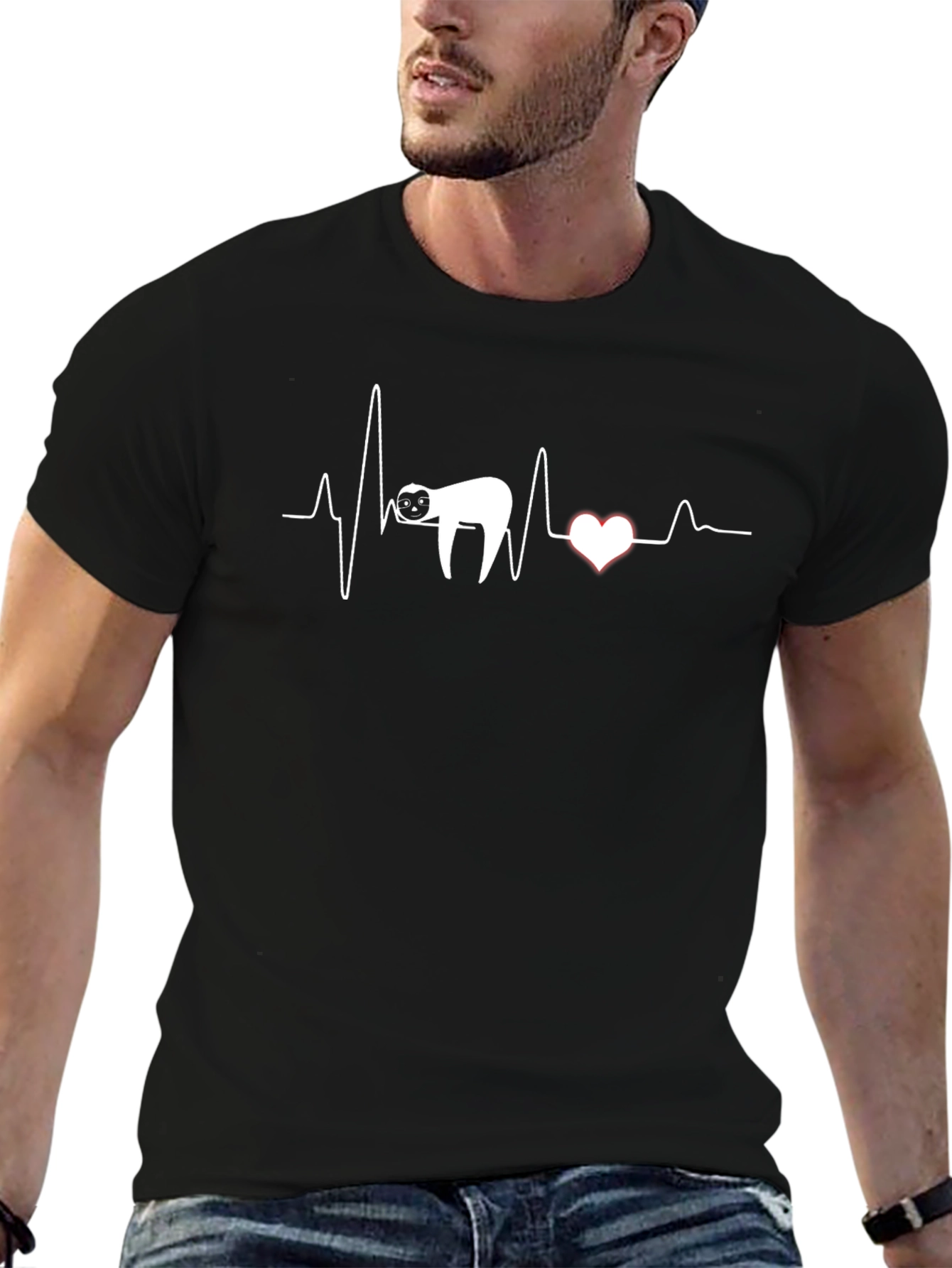 Sloth Heartbeat T-Shirt - Lazy Love Tee