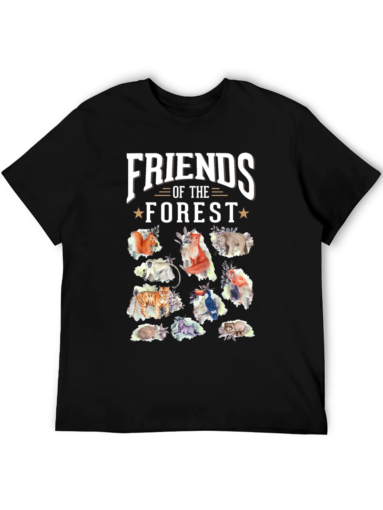 Friends of the Forest Black T-Shirt
